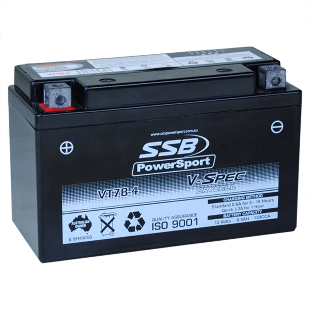 New SSB 12 Volt V-Spec High Perform AGM Battery 4-VT7B-4