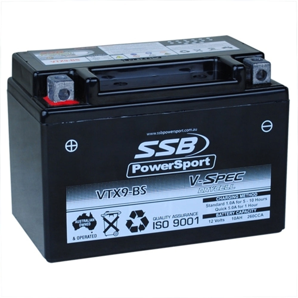 SSB 12 Volt V-Spec High Perform AGM Battery For V-MOTO MONTEGO 125 4-VTX9-BS