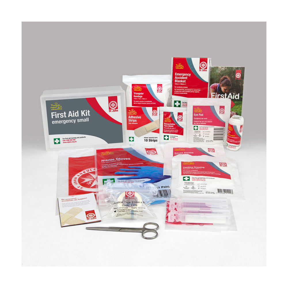 New ST JOHN AMBULANCE Small Emergency First Aid Kit, Easy Access #619501