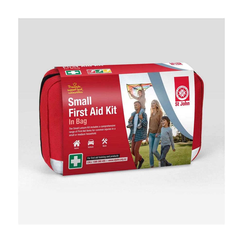 New ST JOHN AMBULANCE Small Household First Aid Kit, Water Resistant #640001