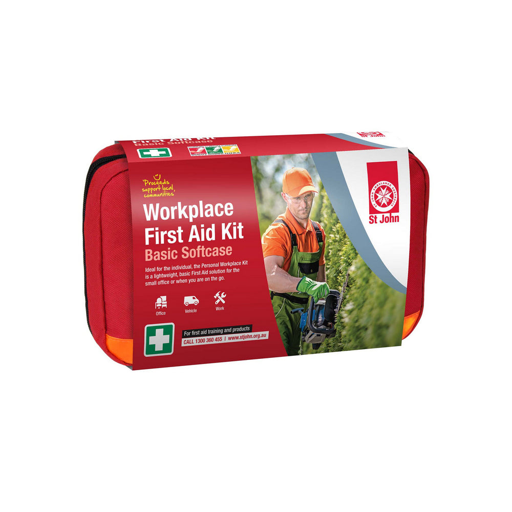 New ST JOHN AMBULANCE Workplace Softcase First Aid Kit, Bag, Lightweight #640009