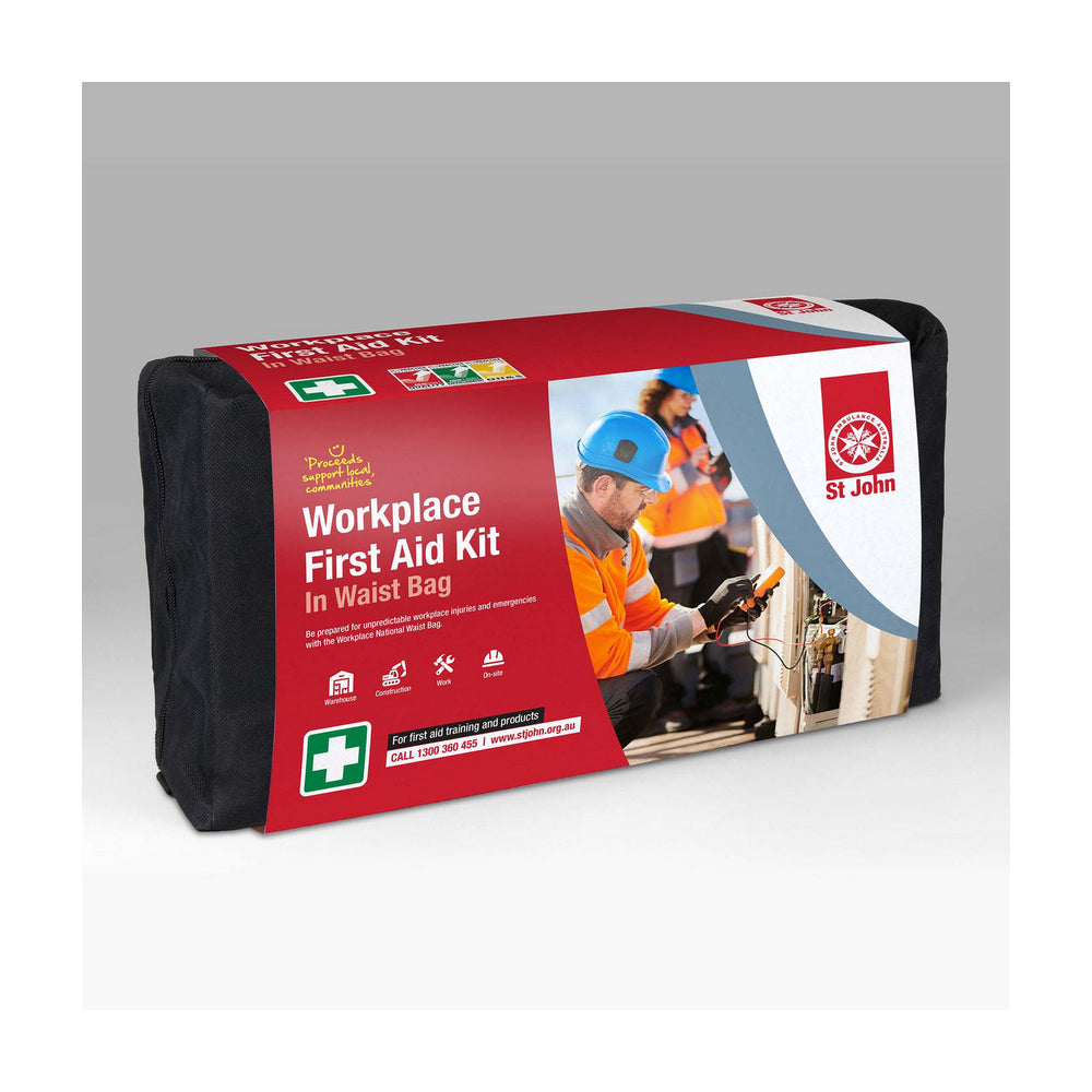 New ST JOHN AMBULANCE Workplace National First Aid Kit in Waistbag #677503