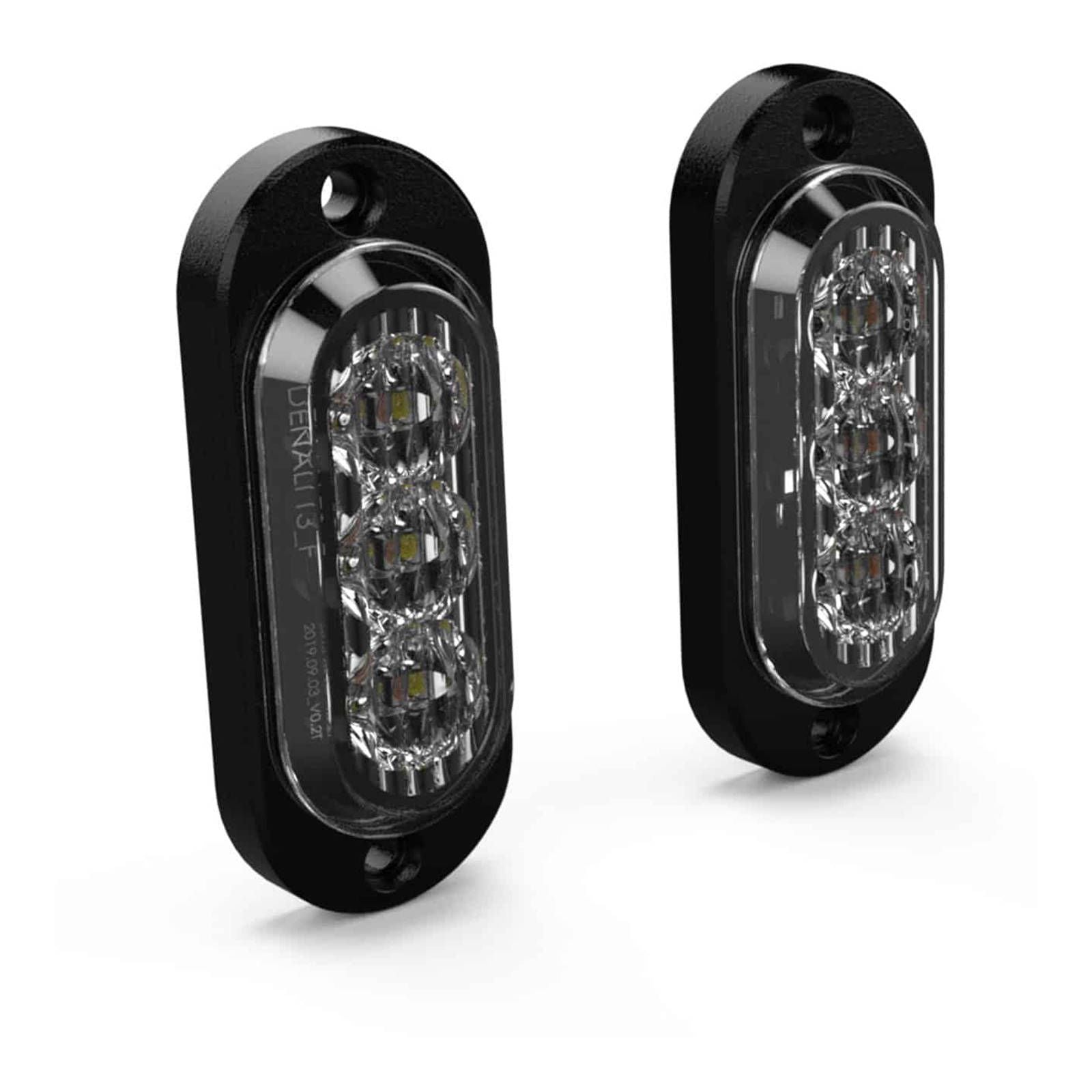 New DENALI T3 Front Turn Signal / Drl Pods White/Amber - Pair #DEDNLT310200