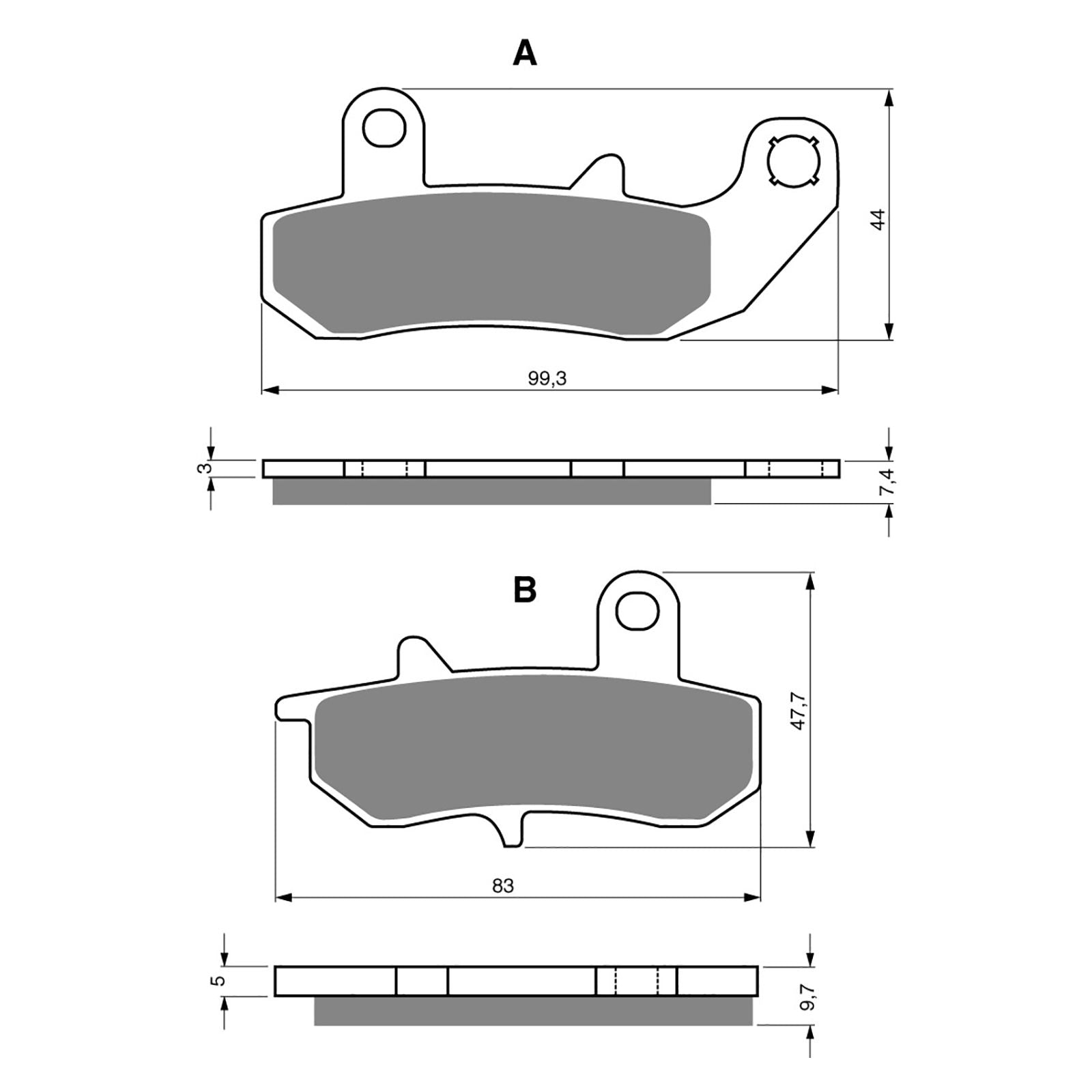 New GOLDFREN Brake Pad - K5 Off-Road Racing #GF065K5