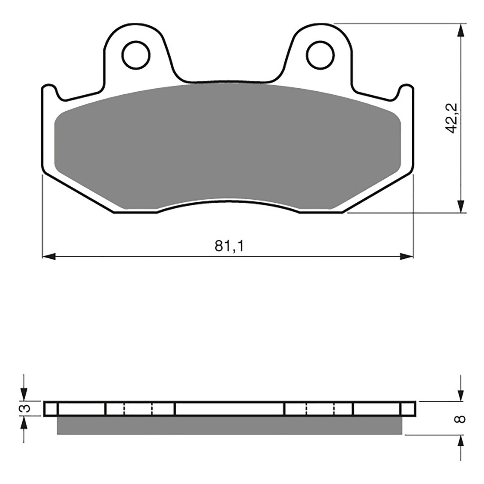 New GOLDFREN Brake Pad - K5 Off-Road Racing #GF102K5