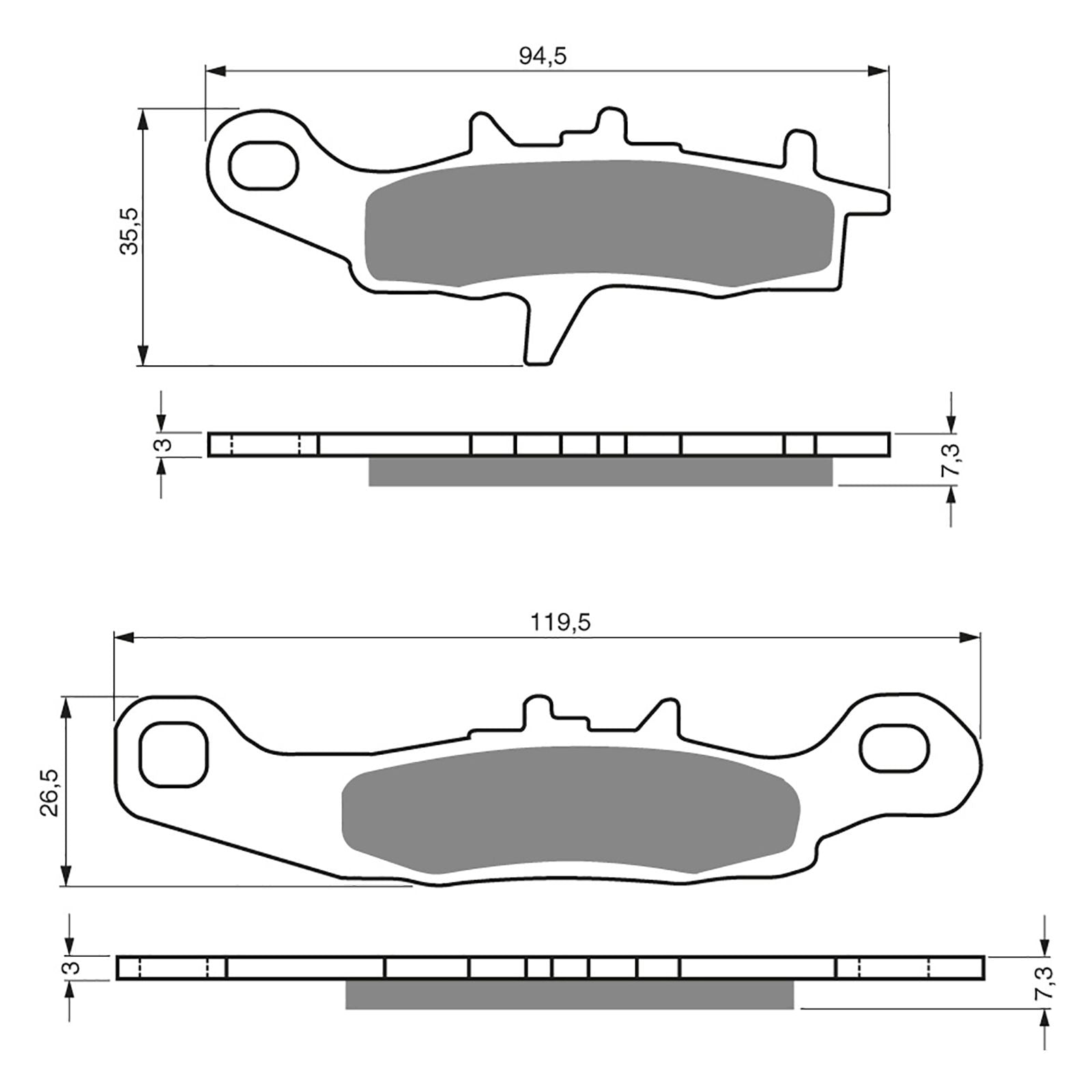 New GOLDFREN Brake Pad - K5 Off-Road Racing (PBPR244) #GF108K5