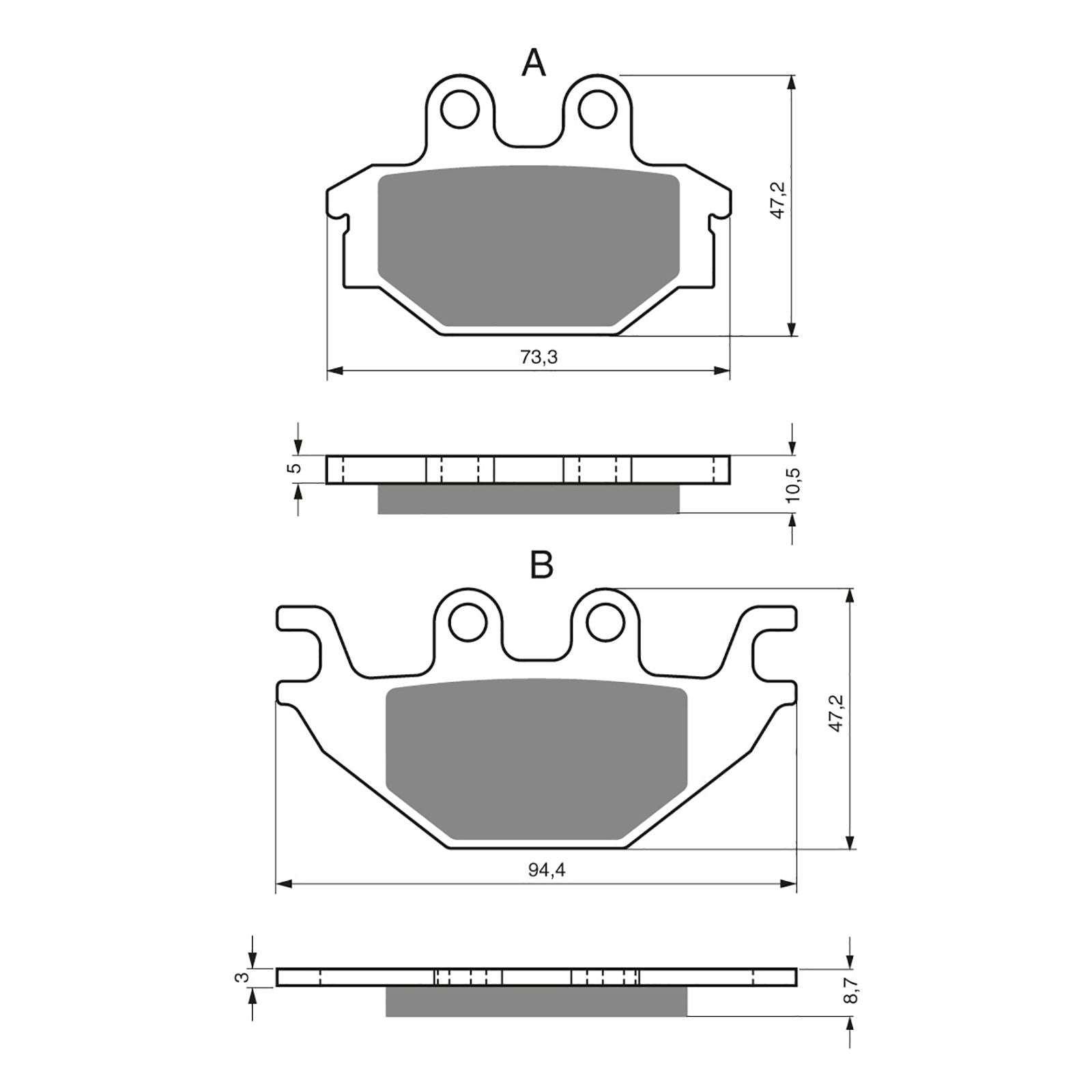 New GOLDFREN Brake Pad - K5 Off-Road Racing (PBPR333) #GF230K5