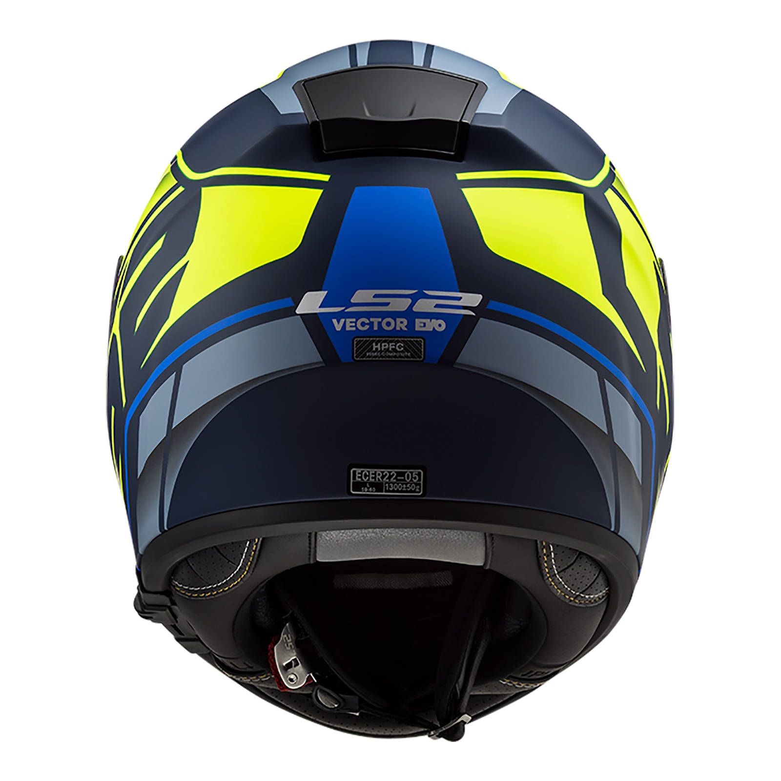LS2 FF397 Vector EVO Kripton Helmet - Matte Blue / Hi-Vis (S) #LS2FF397KRMBYS
