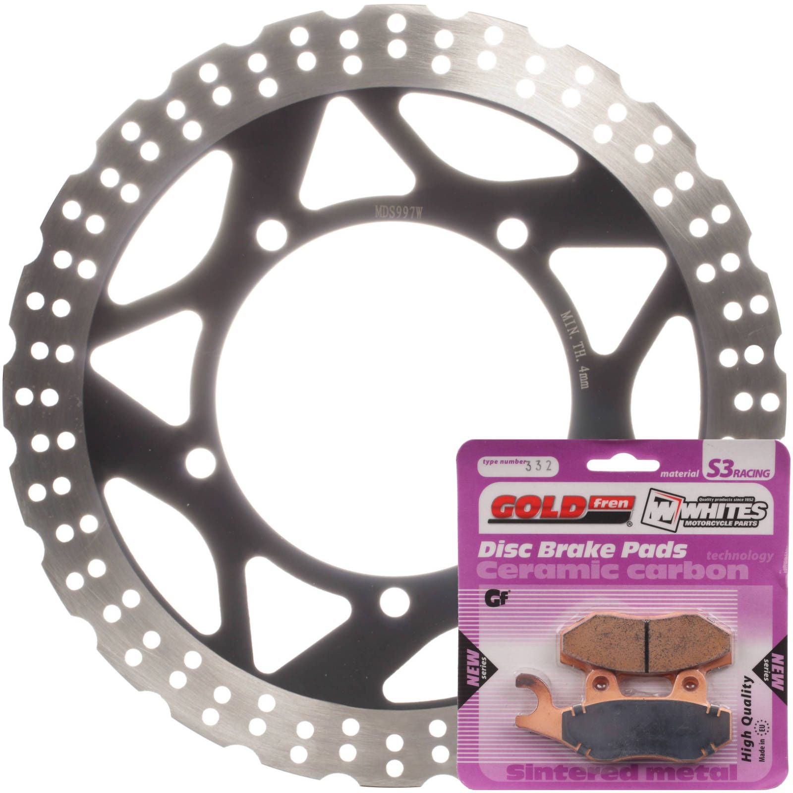 MTX Brake Disc & Pad Kit - Front For Kawasaki EX300 Ninja 2013-2017 - WAVE