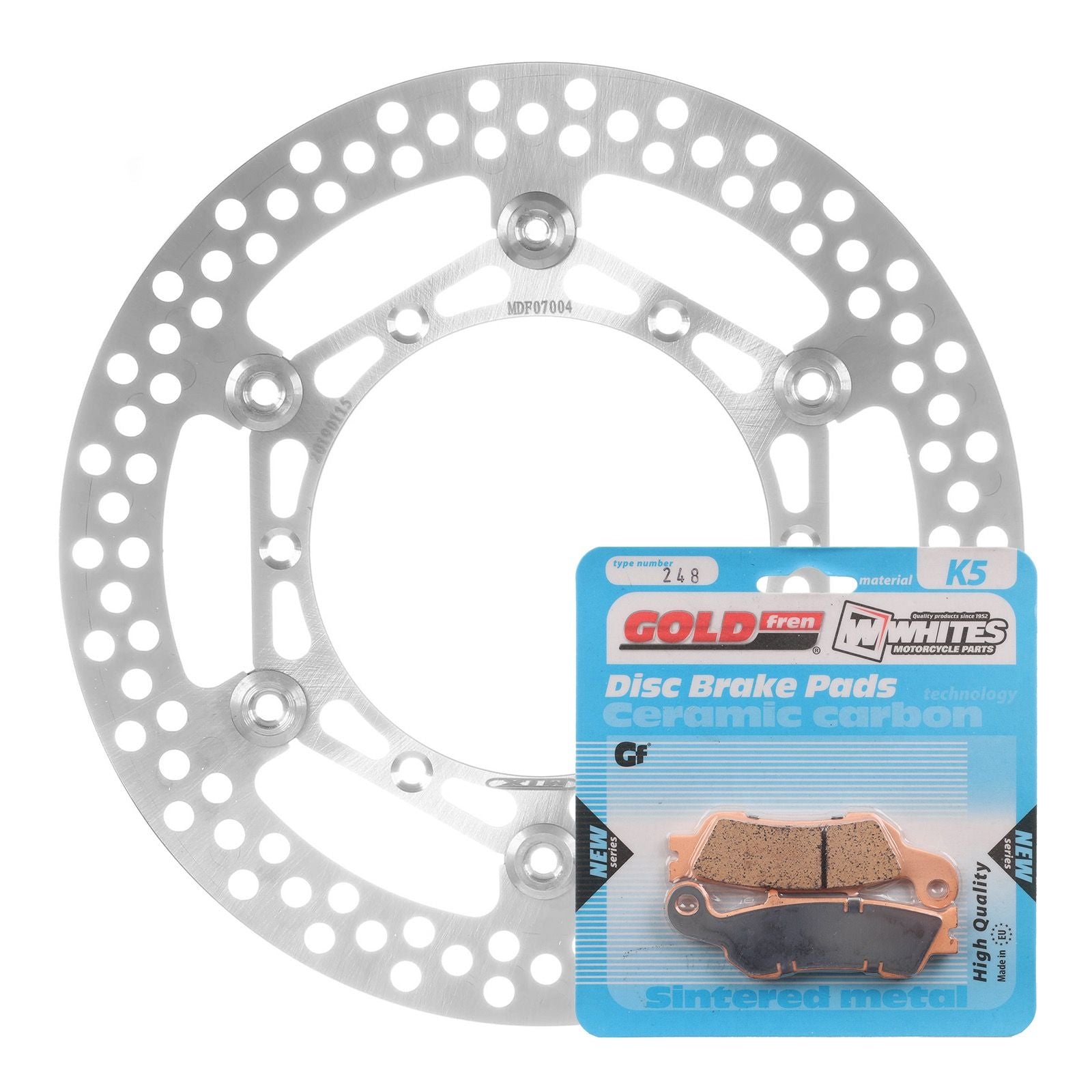 New MTX Brake Disc & Pad Kit - Front For Yamaha YZ250F 2007-2015 #MDKF07003