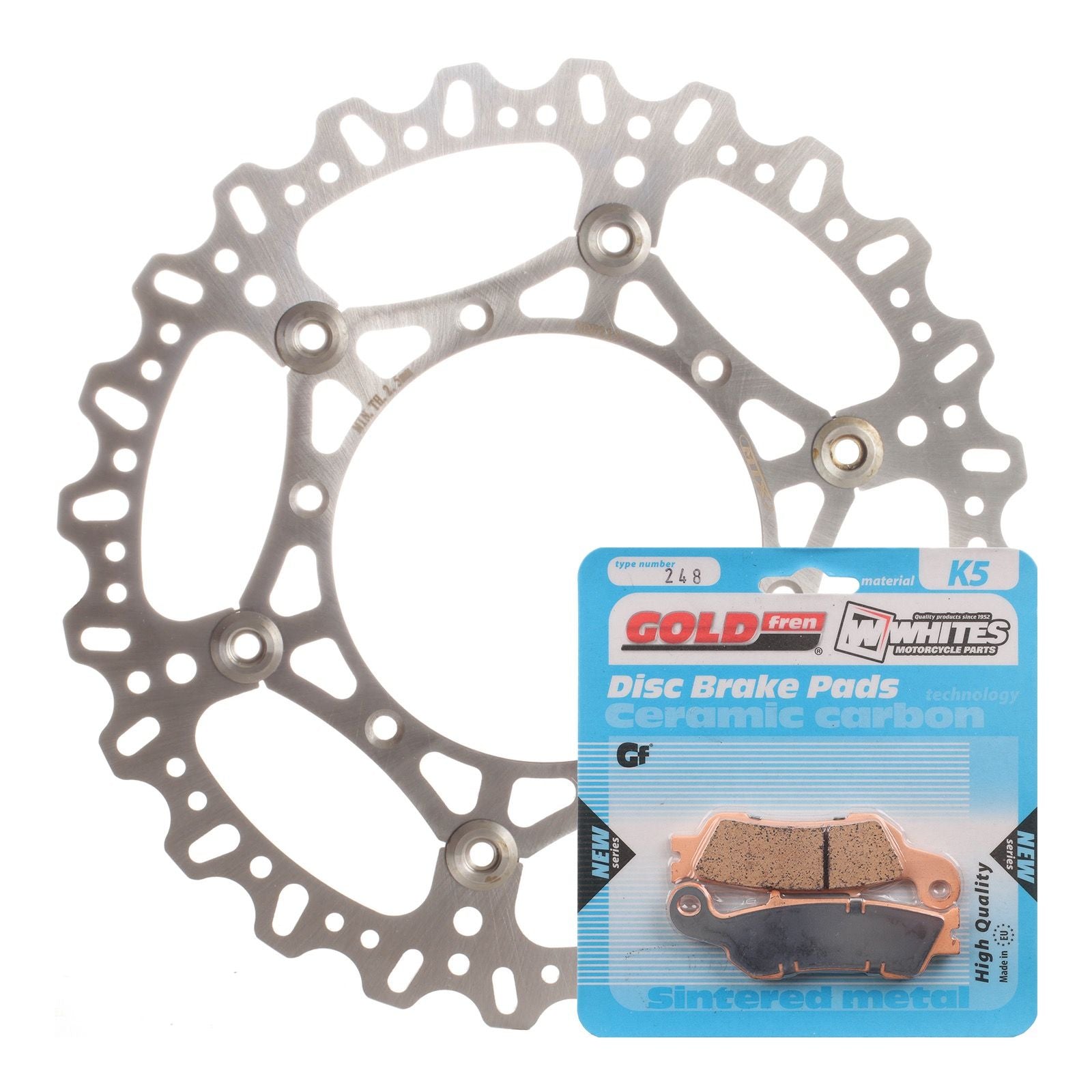 MTX Brake Disc & Pad Kit - Front For Yamaha YZ450F 2016-2019 - WAVE #MDKF07007