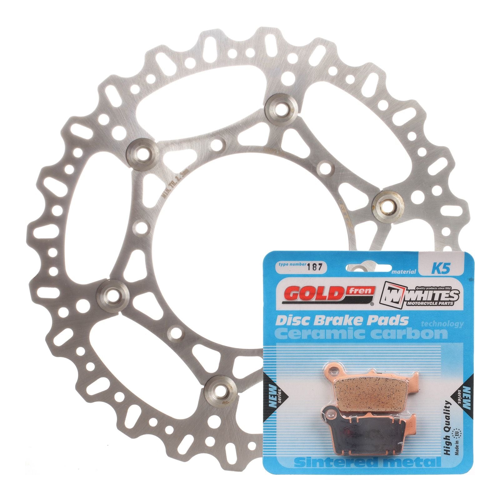 MTX Brake Disc & Pad Kit - Front For Yamaha WR250F 2017-2020 - WAVE #MDKF07009