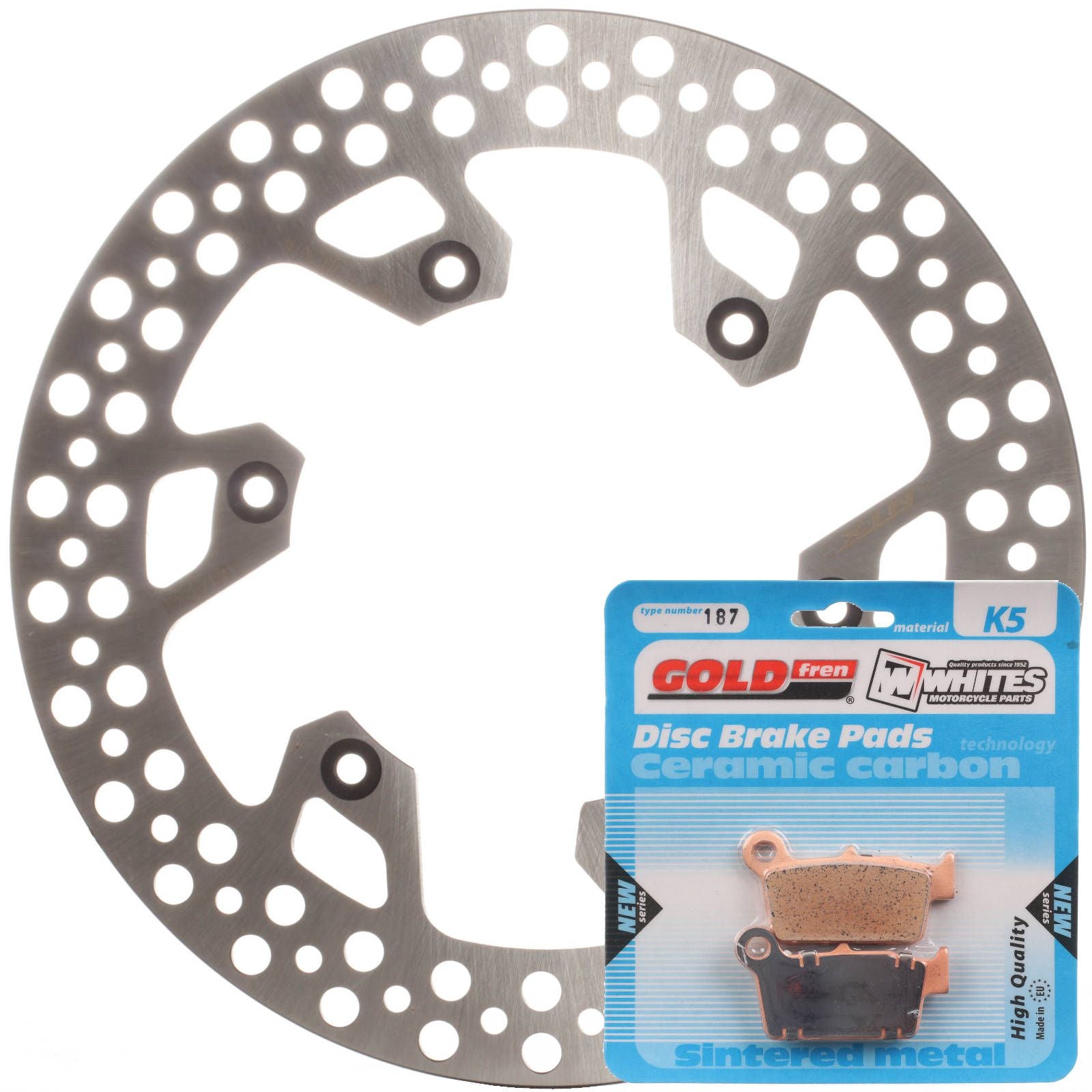 New MTX Brake Disc & Pad Kit - Rear For Yamaha YZ125 2003-2020 #MDKR07028