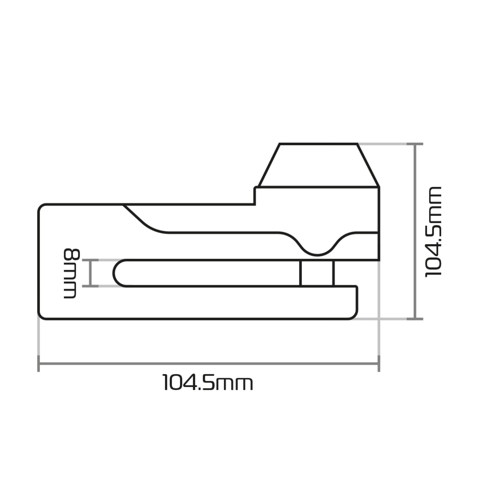 New OXFORD Titan Disc Lock 10mm Pin - Black Include Pouch #OXLK485
