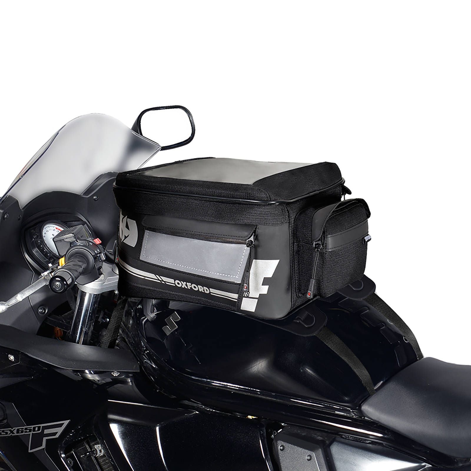 New OXFORD Tank Bag Strap-On F1 18L - Black #OXOL443