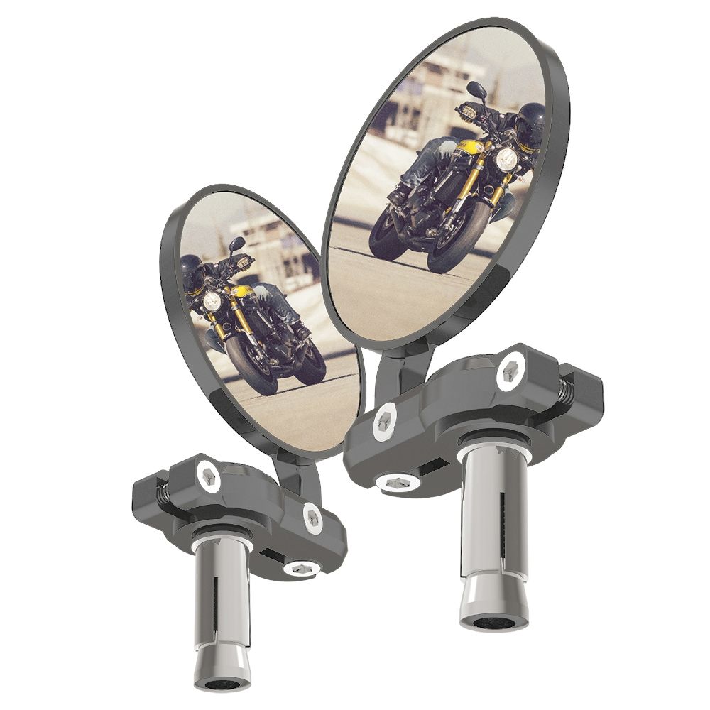 New OXFORD BAR END Bar End Mirror SIL PR #OXOX578