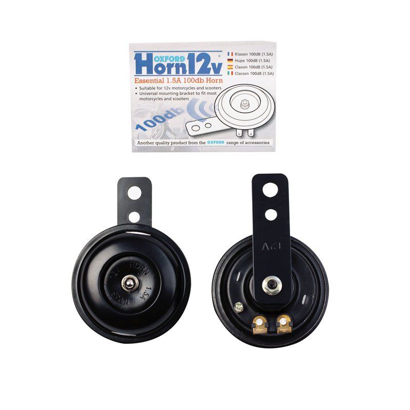 New OXFORD Motorcycle 12 Volt Horn - Black #OXOX779