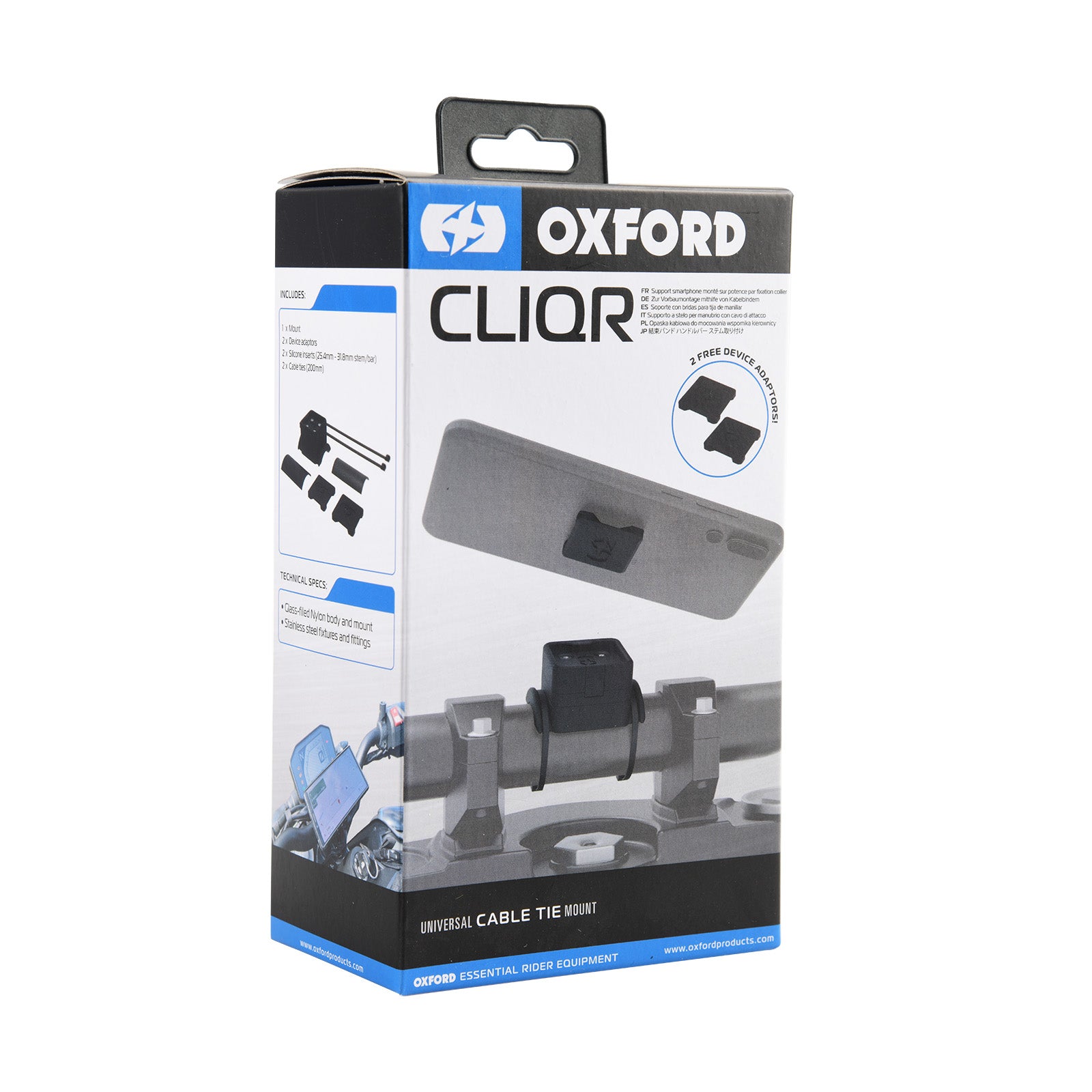 New OXFORD Cliqr Motorcycle Cable Tie Mount #OXOX851