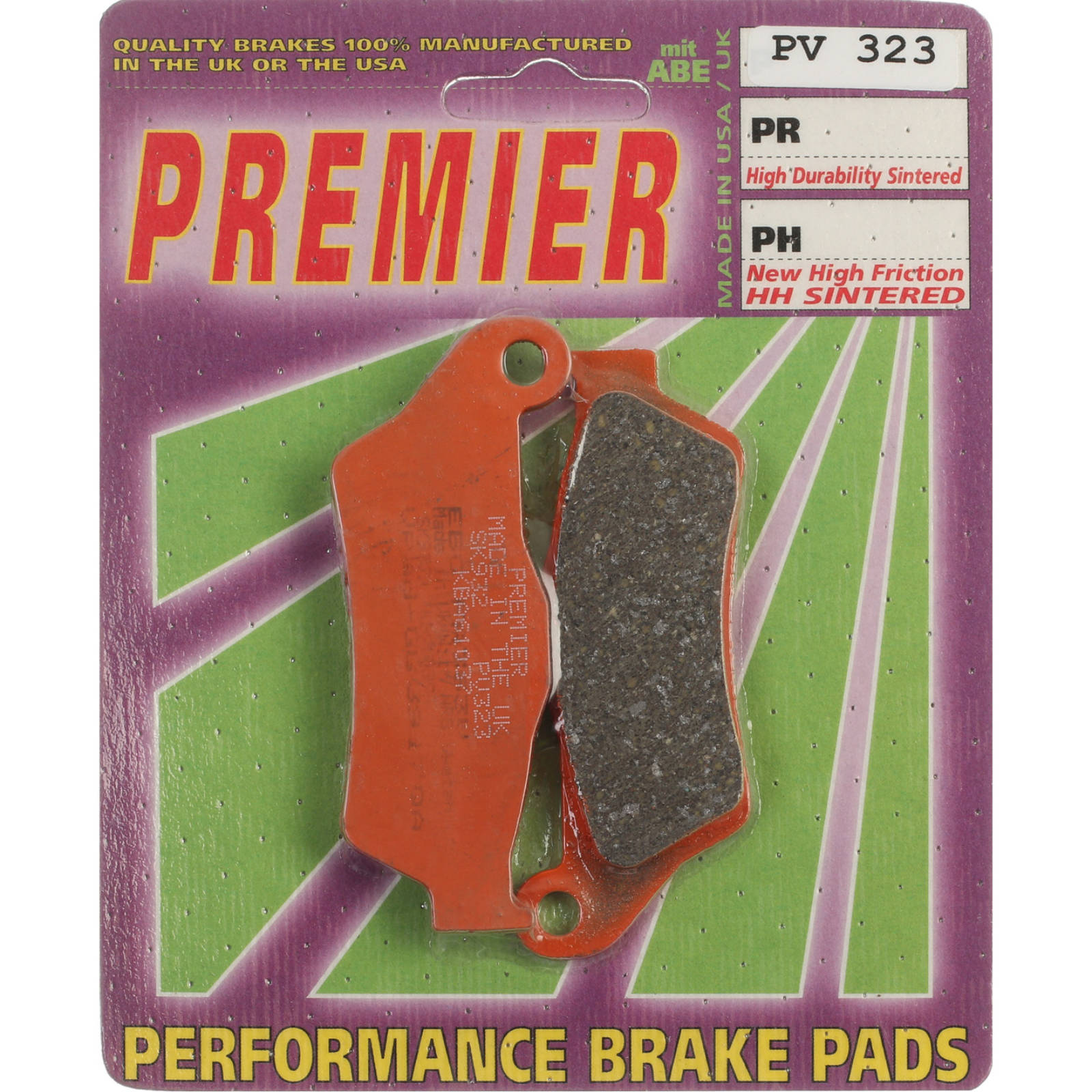 New PREMIER Brake Pads - Pv Semi Sintered #PBPV323