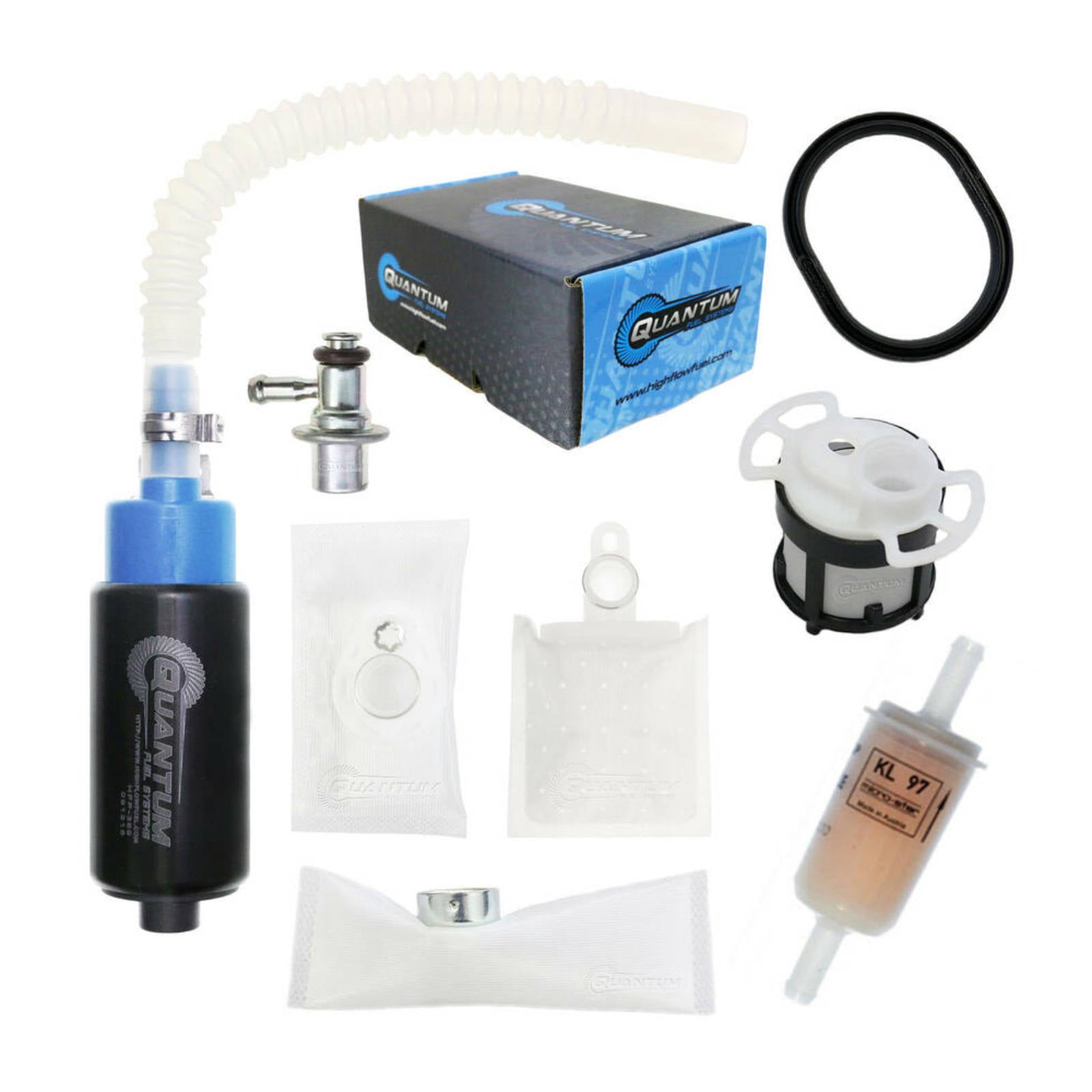 QUANTUM In-Tank EFI Fuel Pump With Regulator Tank Seal Filter #QFHFP389U2R5TF