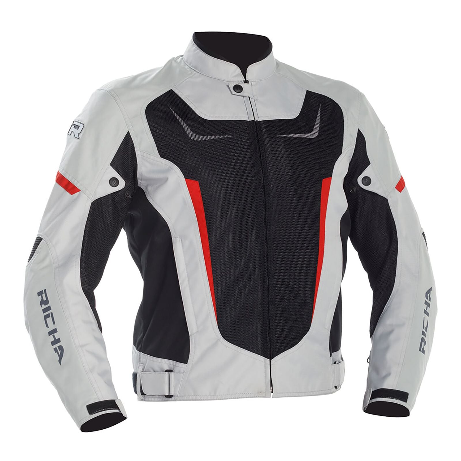 New RICHA Airstrike 2 Jacket - Grey / Black / Red (3XL) #RATJAST2GBR3XL