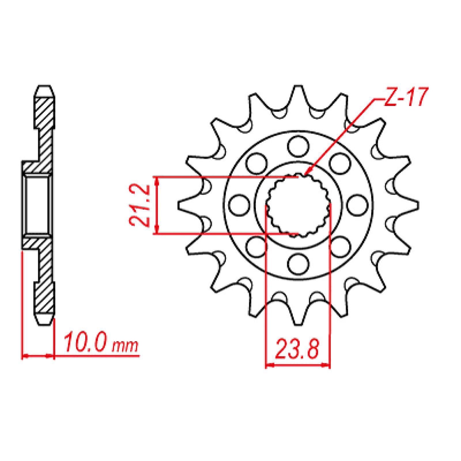 New MTX 1443 Hornet Lightweight Steel Sprocket - Front #520 (13T) #SPF144313H