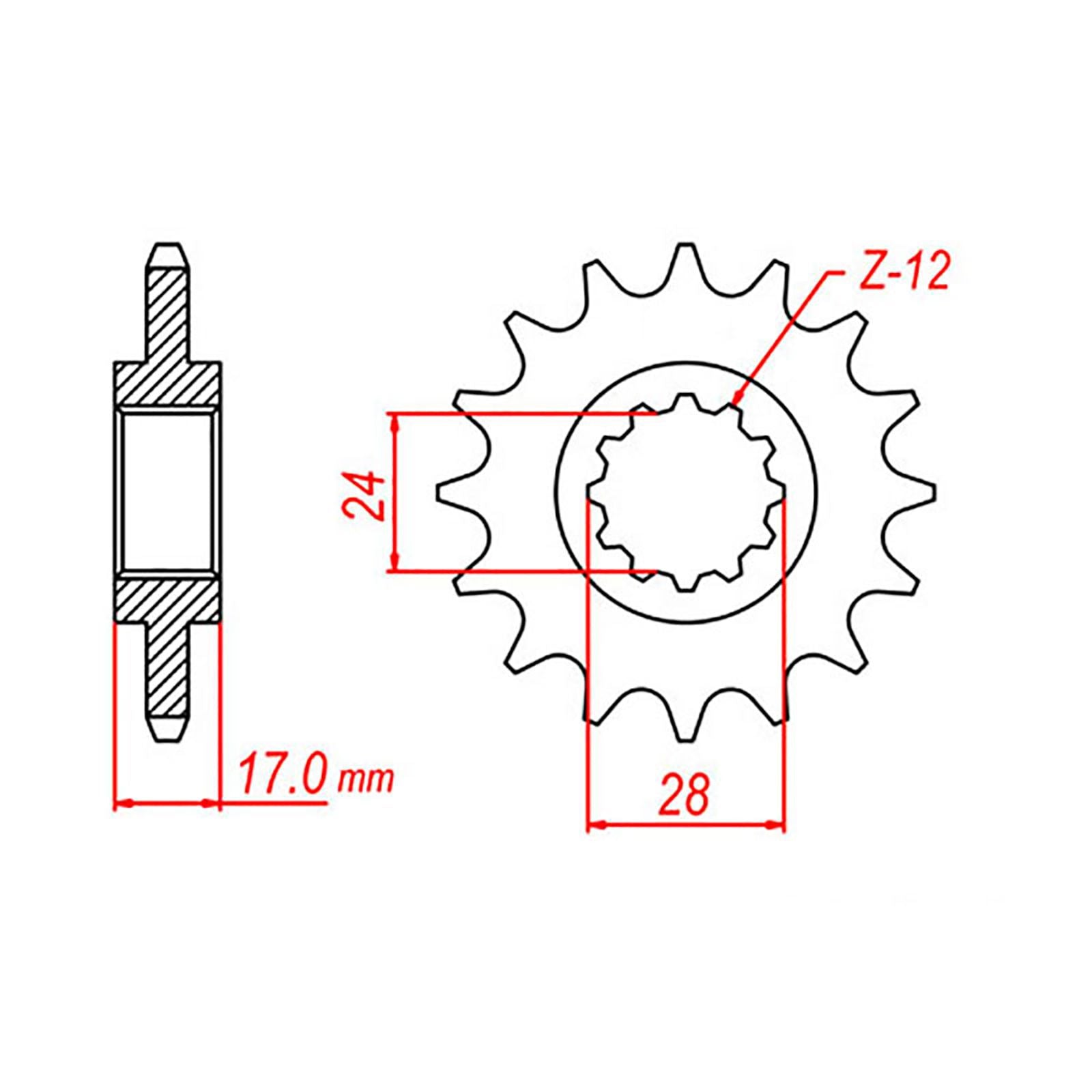 New MTX 1371 Steel Sprocket - Front #525 (14T) #SPF207314