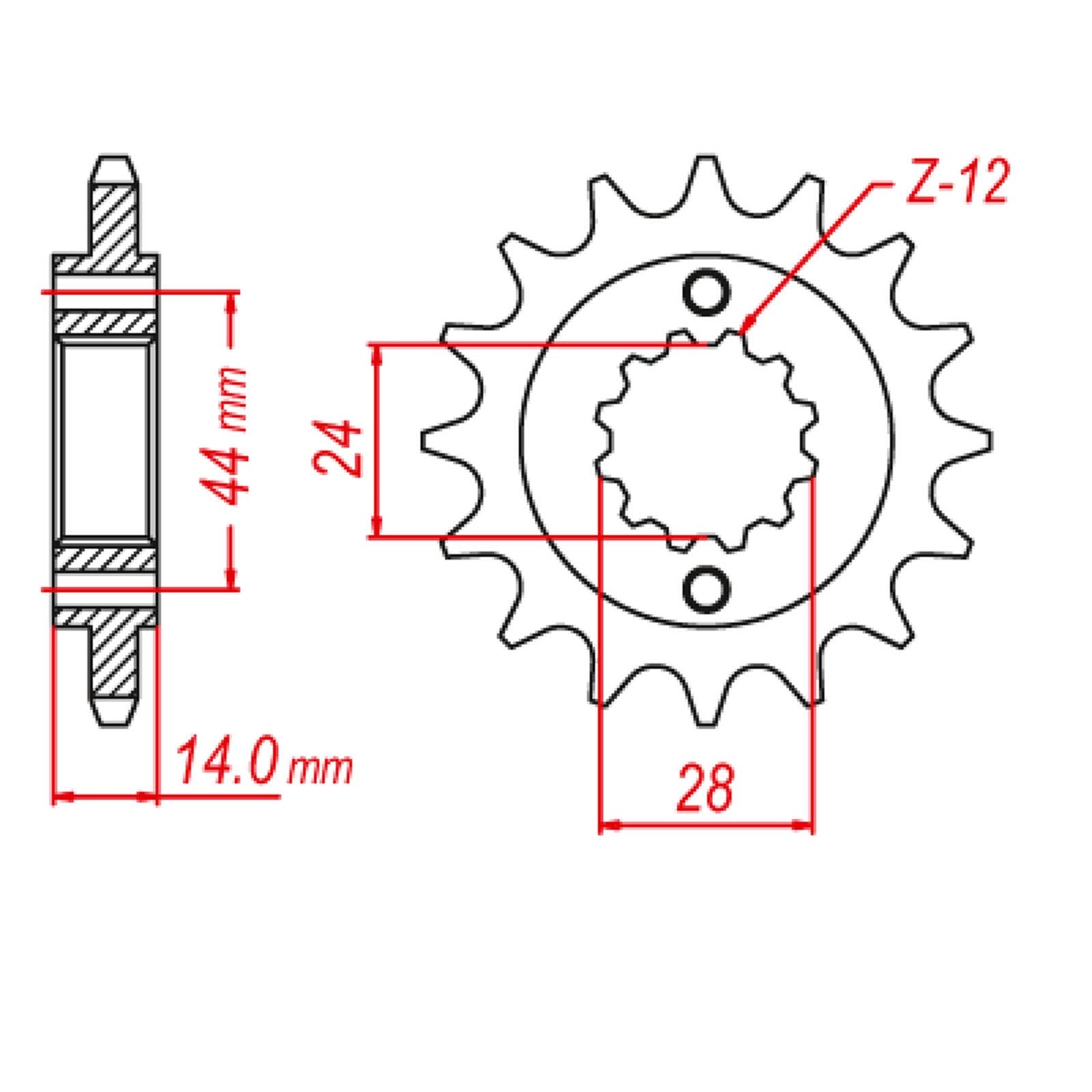 New MTX 1372 Steel Sprocket - Front #525 (17T) #SPF226817