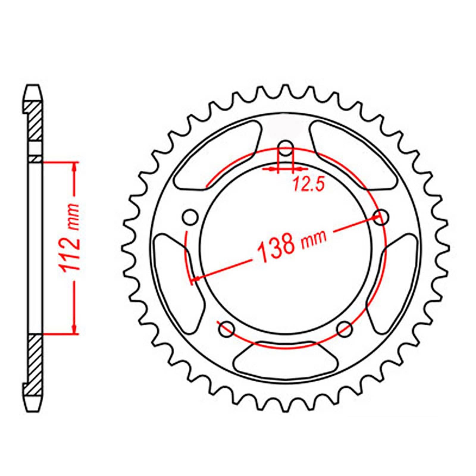 New MTX 302 Steel Sprocket - Rear #530 (42T) #SPR40842