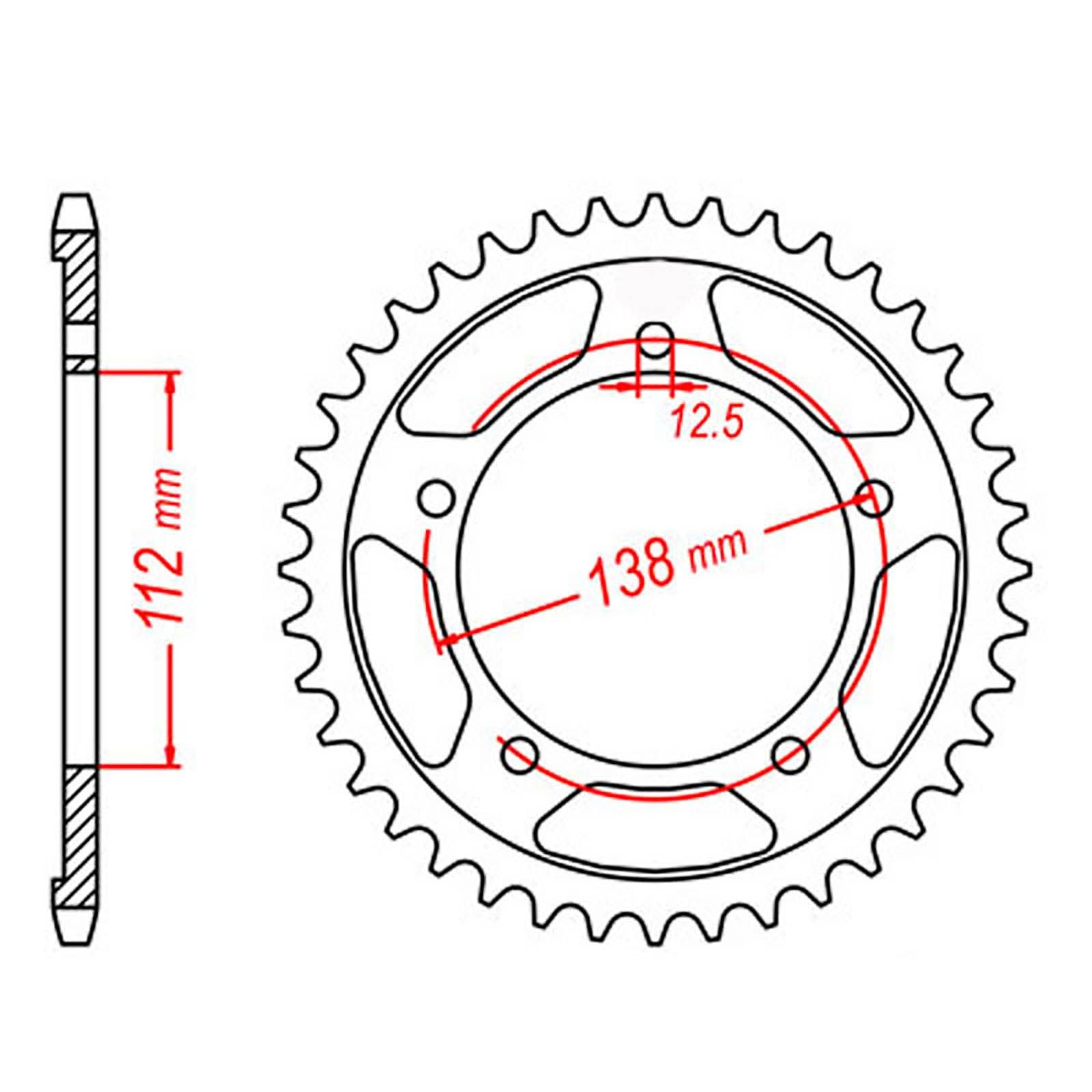 New MTX 1304 Steel Sprocket - Rear #525 (41T) #SPR435741