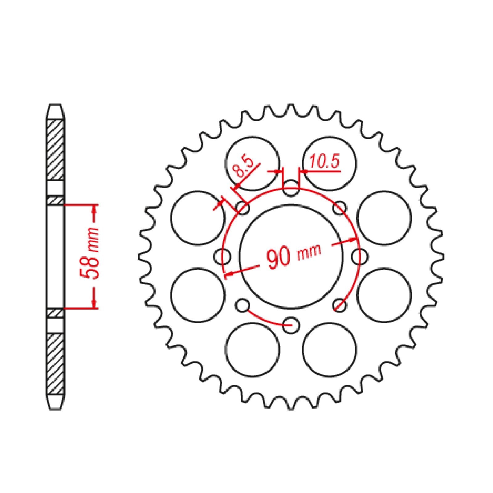 New MTX 273 Steel Sprocket - Rear #520 (42T) #SPR466842