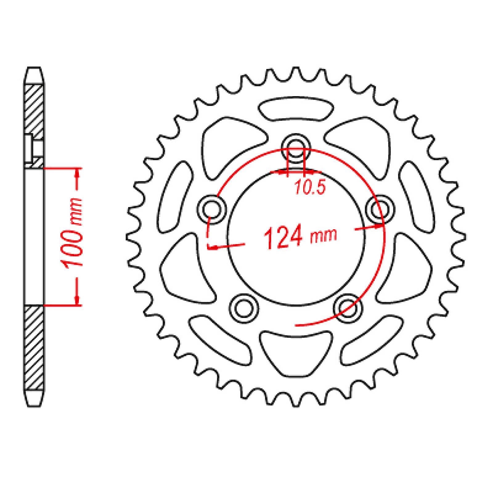 New MTX SPROCKET REAR 746 48T #520 11-746-48