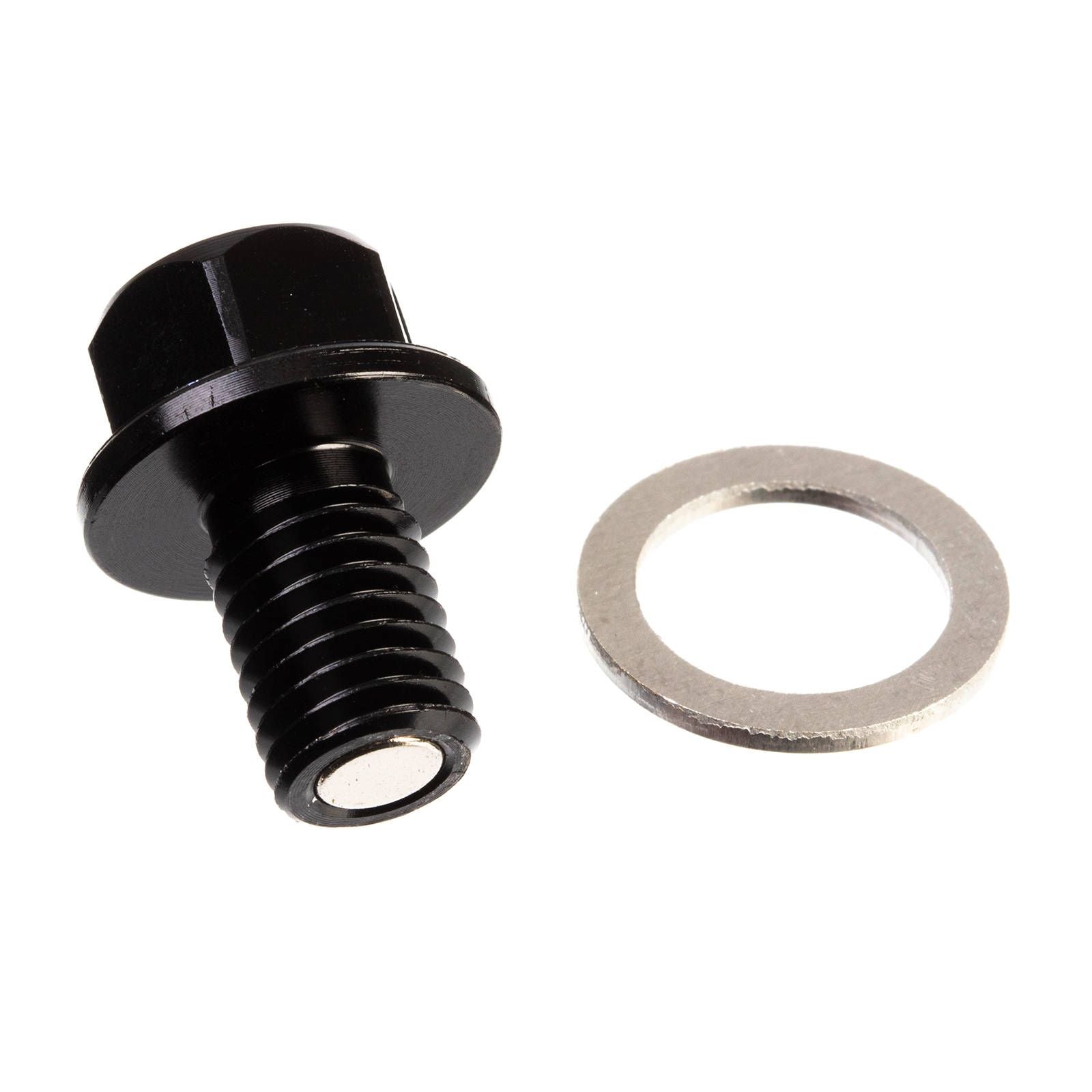 New WHITES Magnetic Sump Plug M10 x 15 x 1.5 - Black #WPMDP101515K