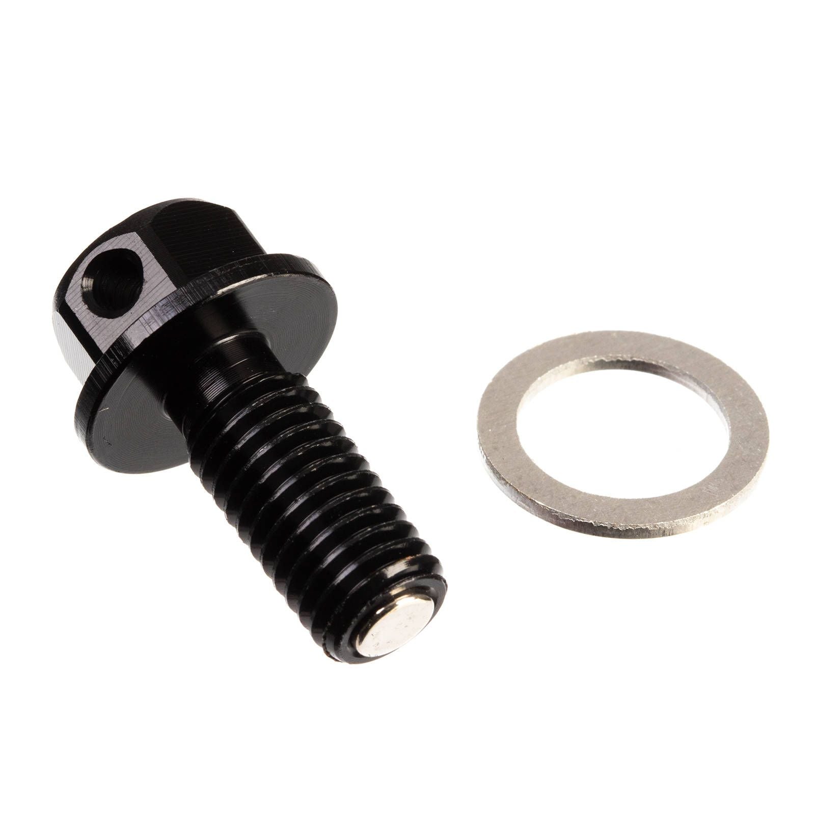 New WHITES Magnetic Sump Plug M10 x 22 x 1.5 - Black #WPMDP102215K