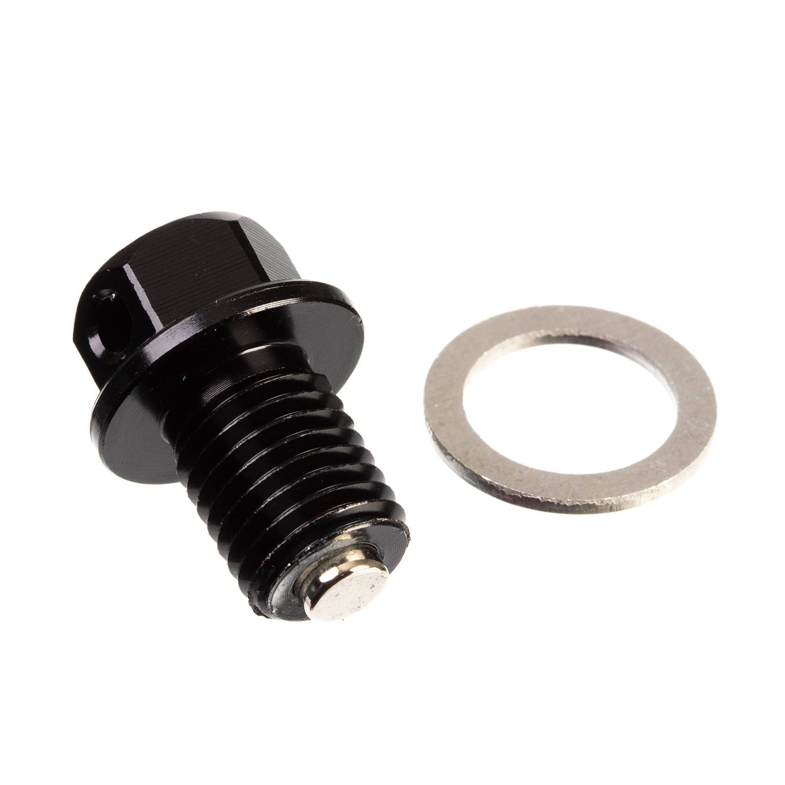 New WHITES Magnetic Sump Plug M12 x 15 x 1.5 - Black #WPMDP121515K