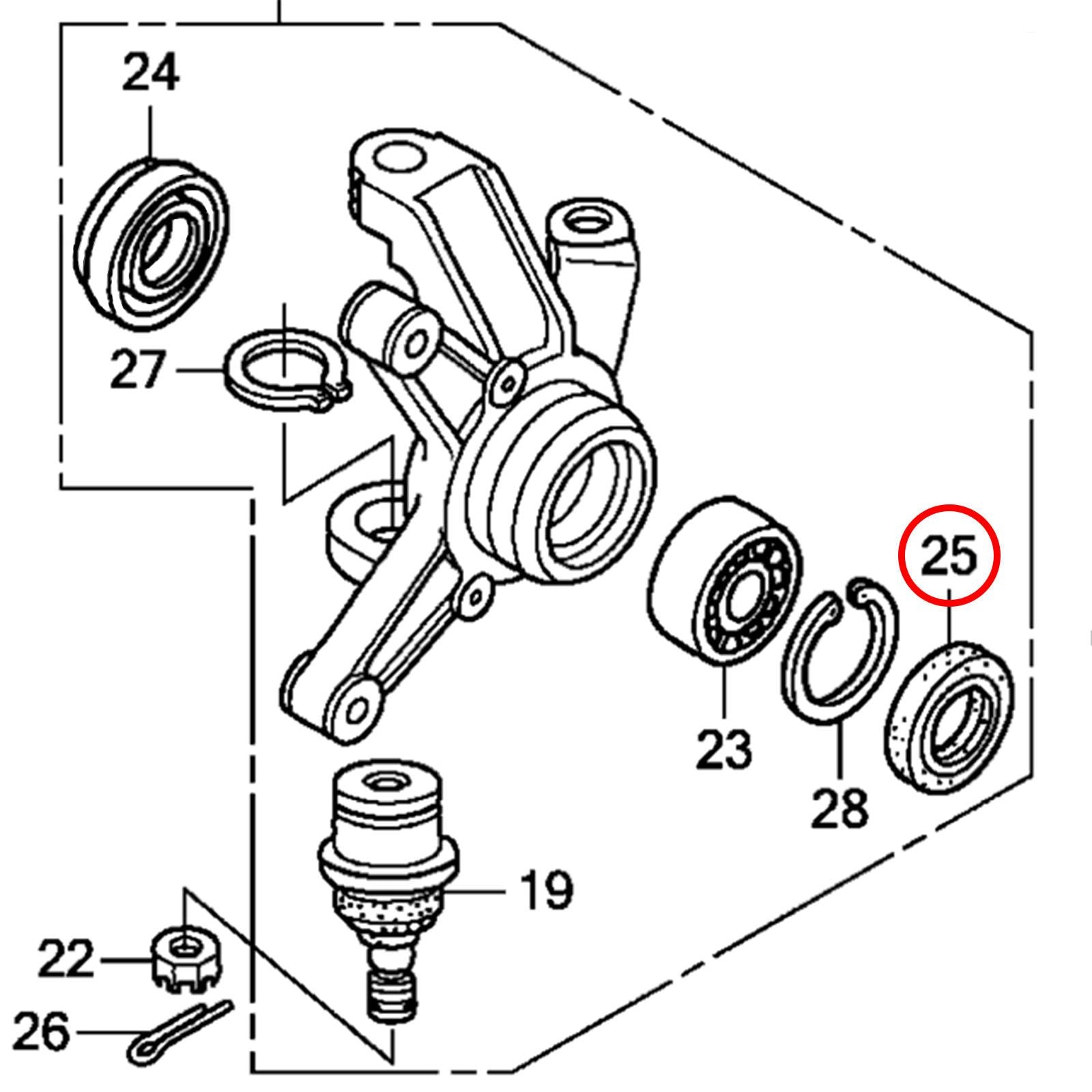 New WHITES Dust Seal For Honda Front Knuckle Seal - 40x58x7 #WPOS07