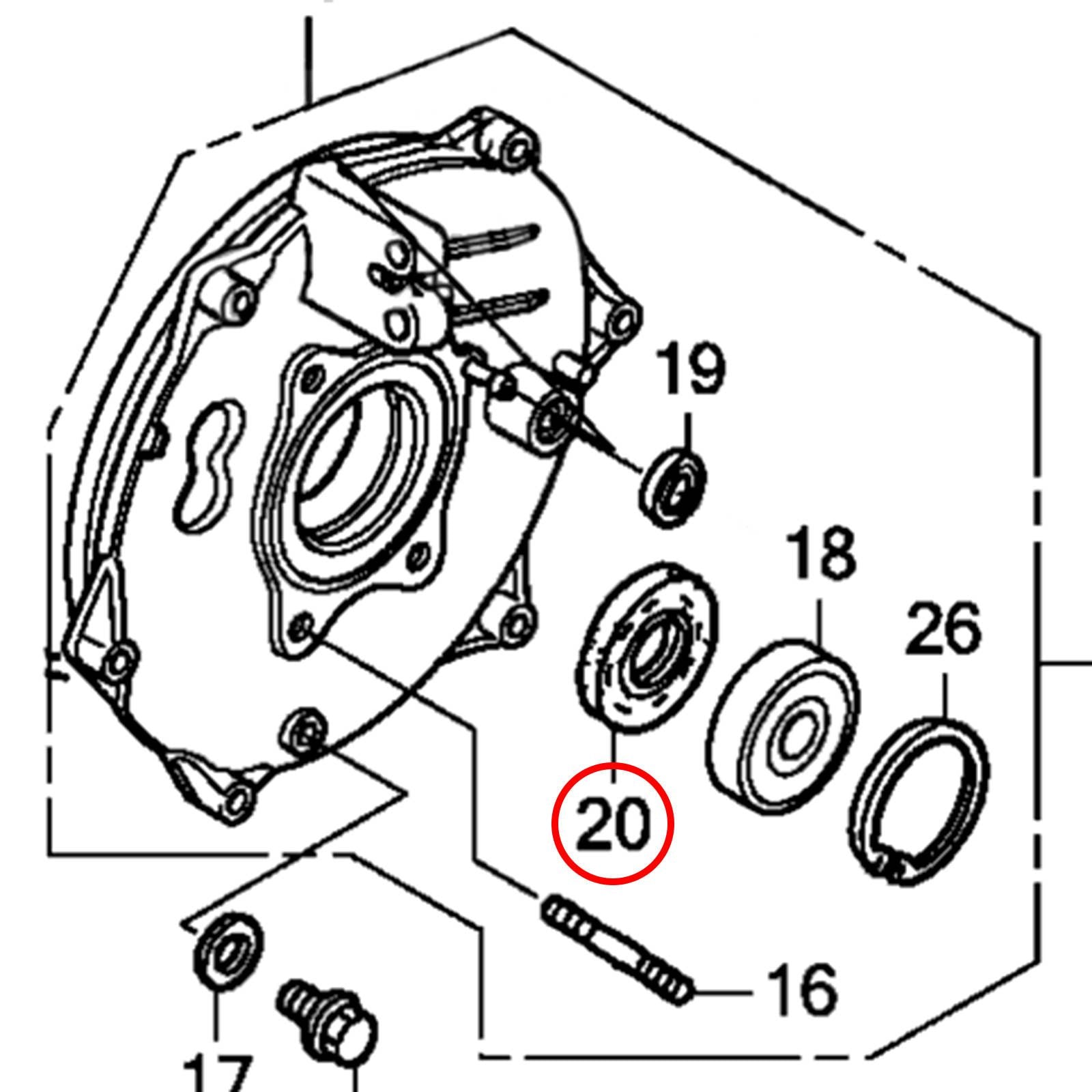 New WHITES Brake Dust Seal - Rear For Honda - 44x58x8 #WPOS08