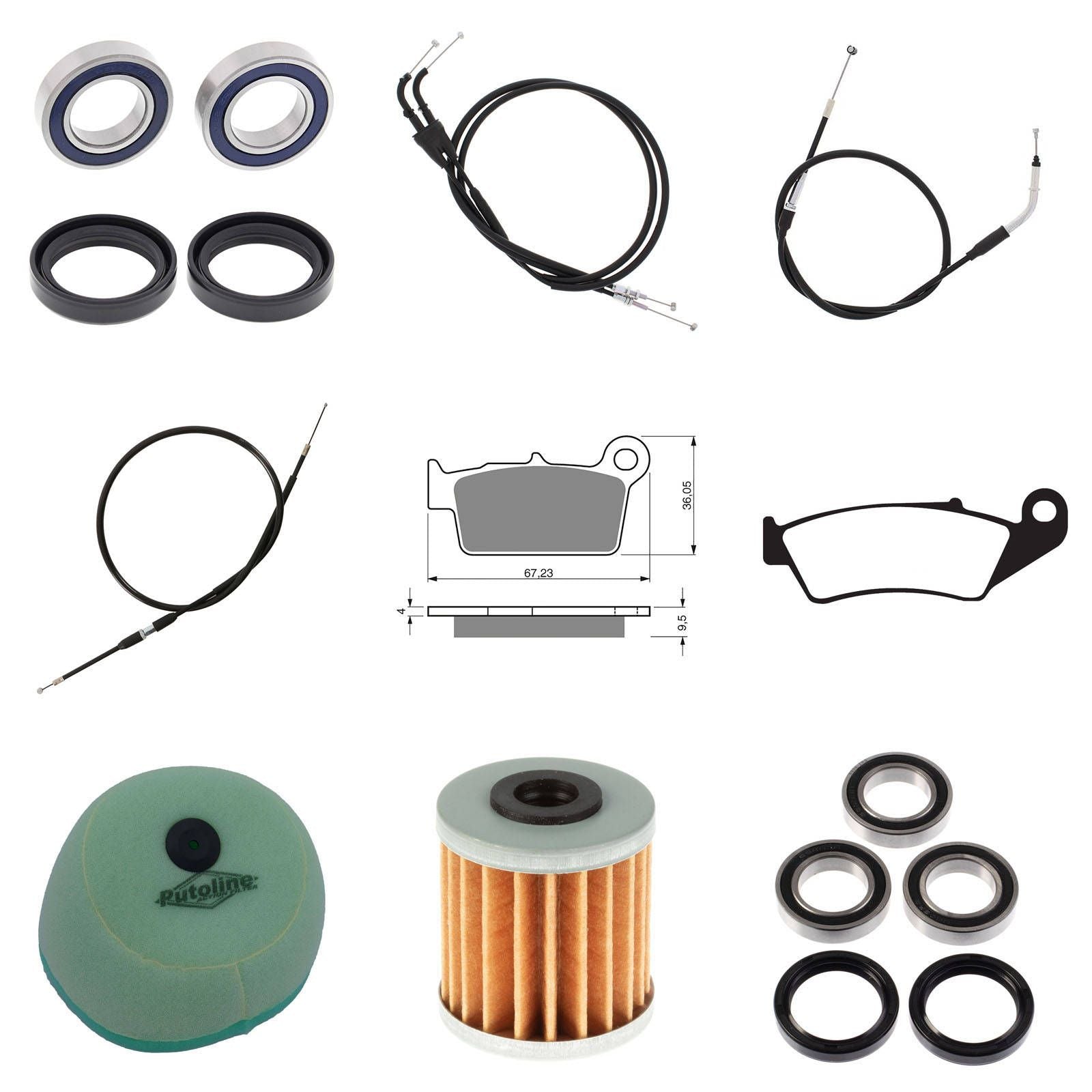 New WHITES Off Road Refurb Kit For Suzuki RMZ250 2007 #WPRDB05003