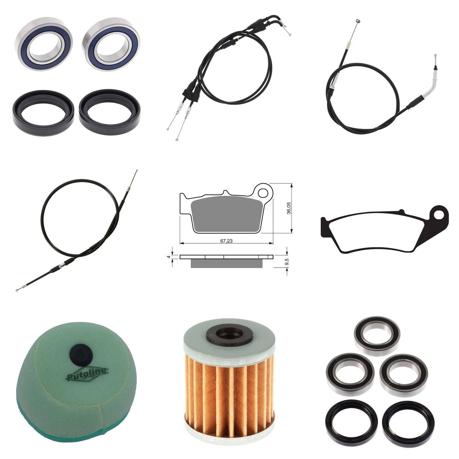 New WHITES Off Road Refurb Kit For Suzuki RMZ250 2008-2009 #WPRDB05004
