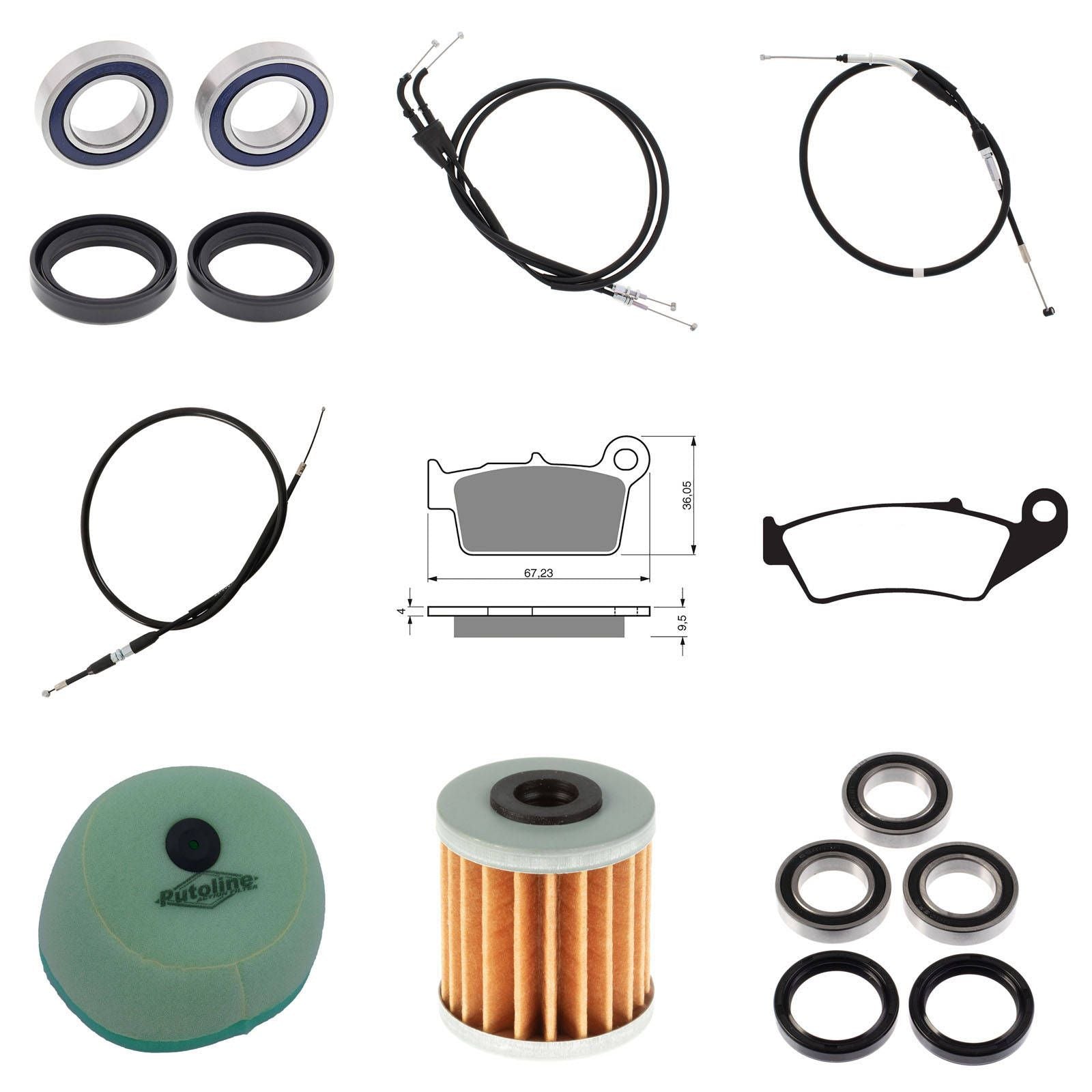 New WHITES Off Road Refurb Kit For Suzuki RMZ450 2006-2007 #WPRDB05008