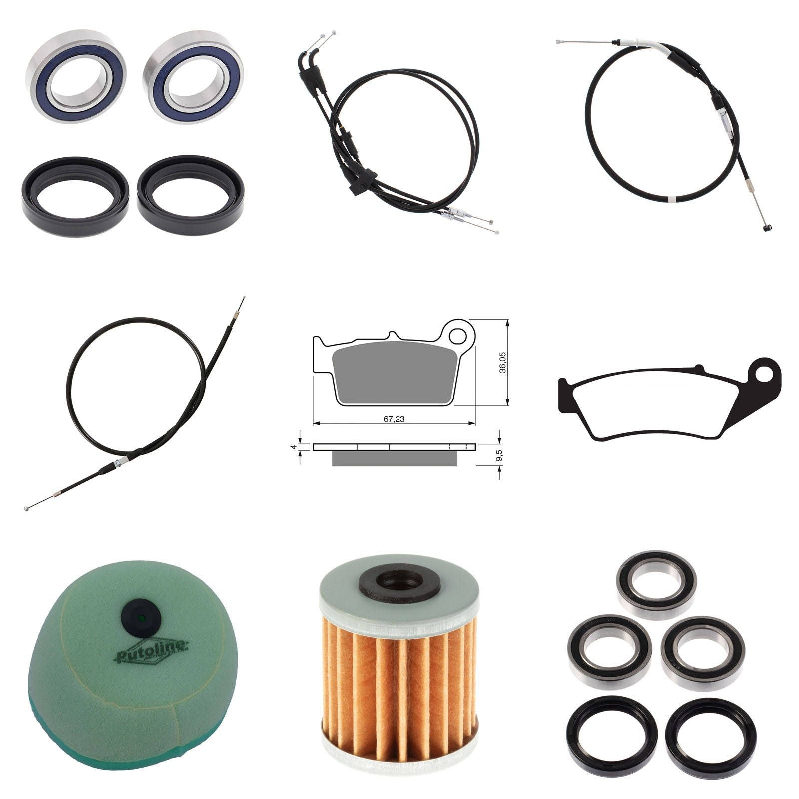 New WHITES Off Road Refurb Kit For Suzuki RMZ450 2013-2014 #WPRDB05011
