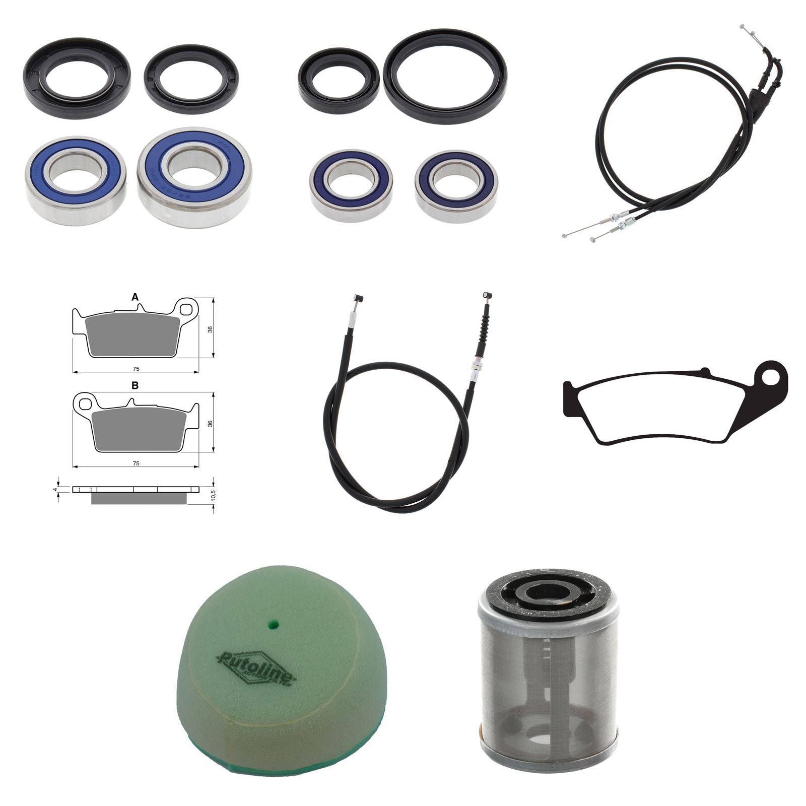 New WHITES Off Road Refurb Kit For Yamaha WR250F 2002 #WPRDB07002