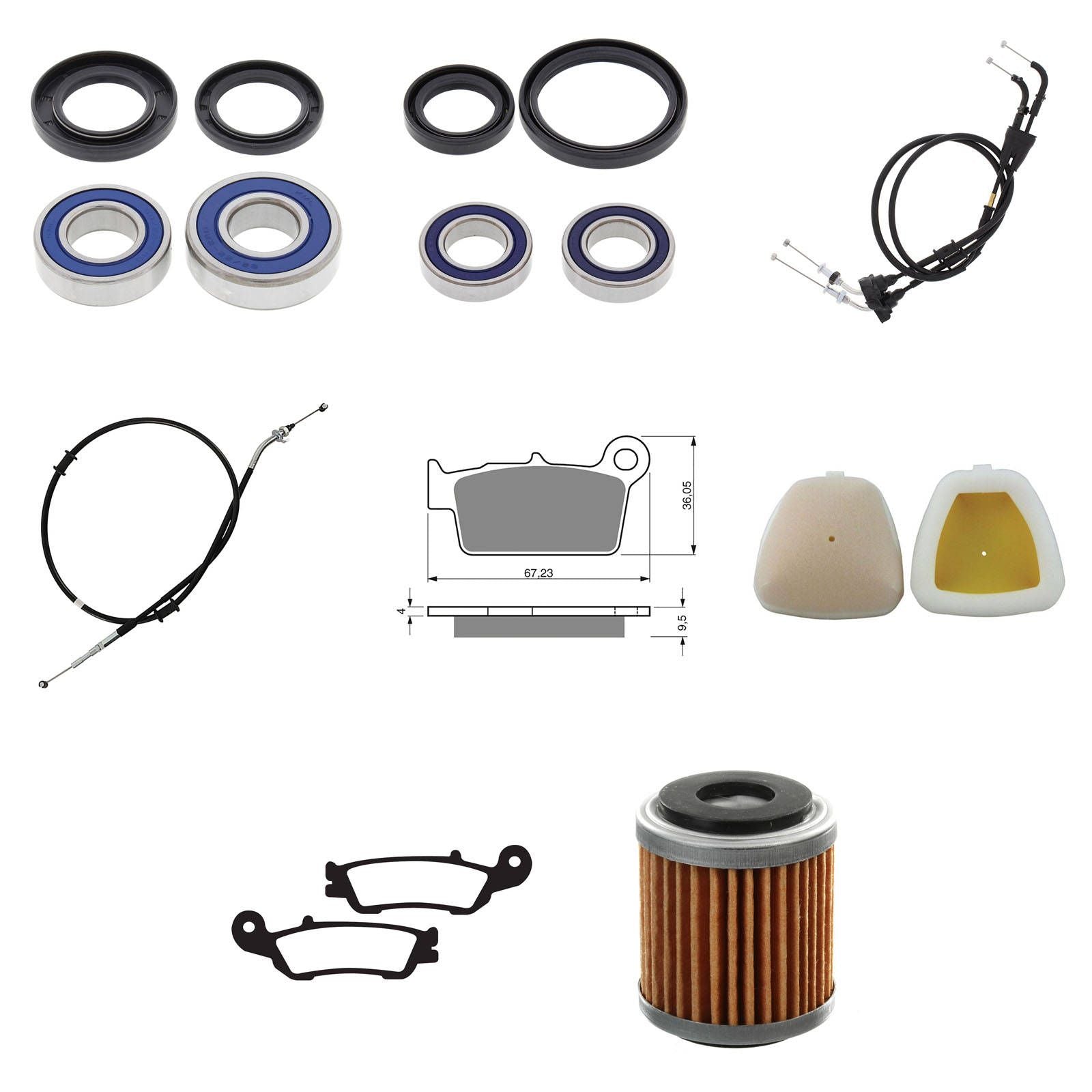 New WHITES Off Road Refurb Kit For Yamaha WR450F 2016-2019 #WPRDB07011