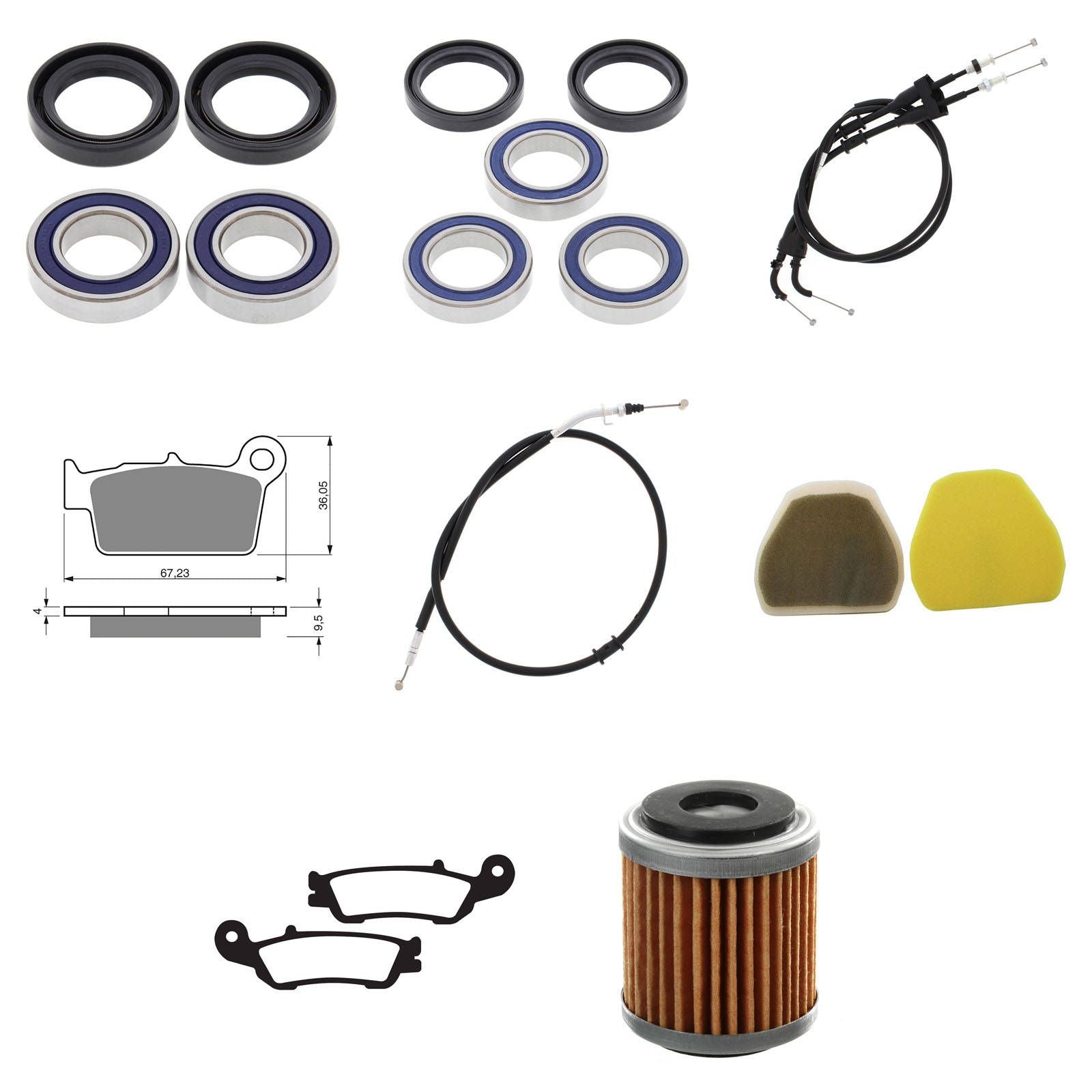 New WHITES Off Road Refurb Kit For Yamaha YZ450F 2010-2013 #WPRDB07039