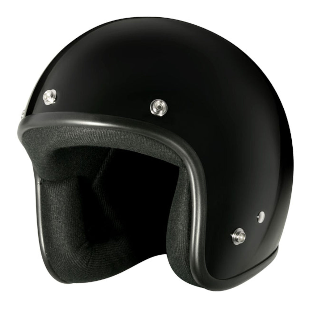 M2R 225 Classic Open Face Jet Style Helmet - F/BLK PEAK - 2XL #1001798
