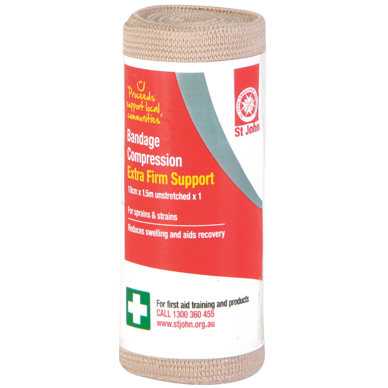 ST JOHN Compression Bandage 10cm Medical First Aid Support Dressing #1064