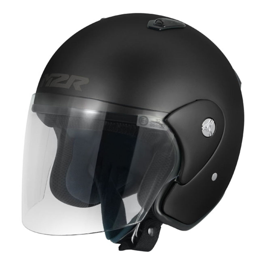 M2R 290 Lightweight Open Face Helmet Clear Visor - Semi Flat Black - S #1116291