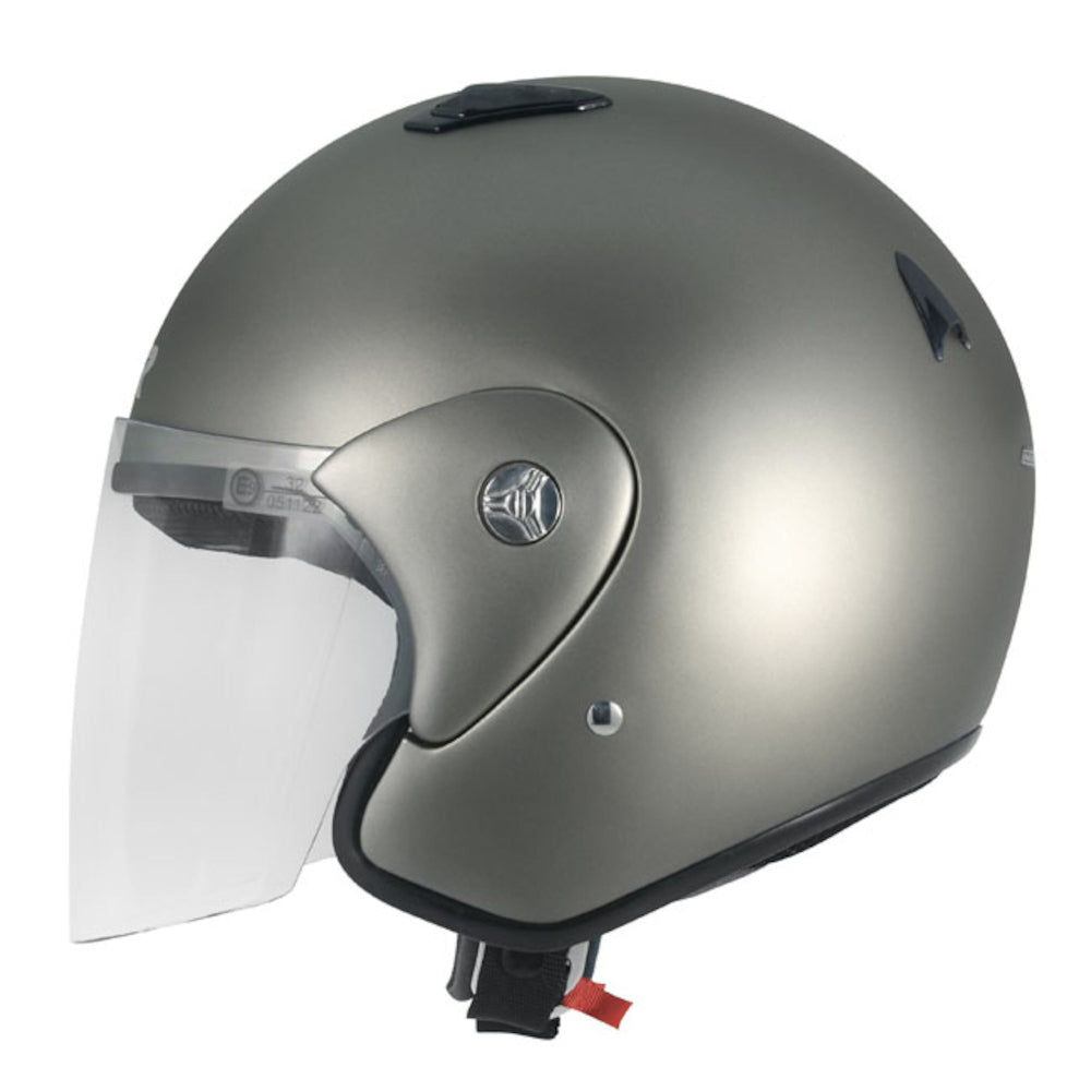 M2R 290 Lightweight Open Face Helmet Clear Visor - Titanium - XS #1116296