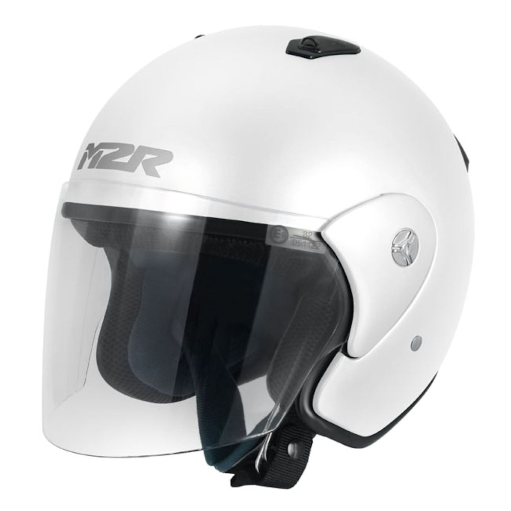 M2R 290 Lightweight Open Face Helmet Clear Visor - White - XL #1116318