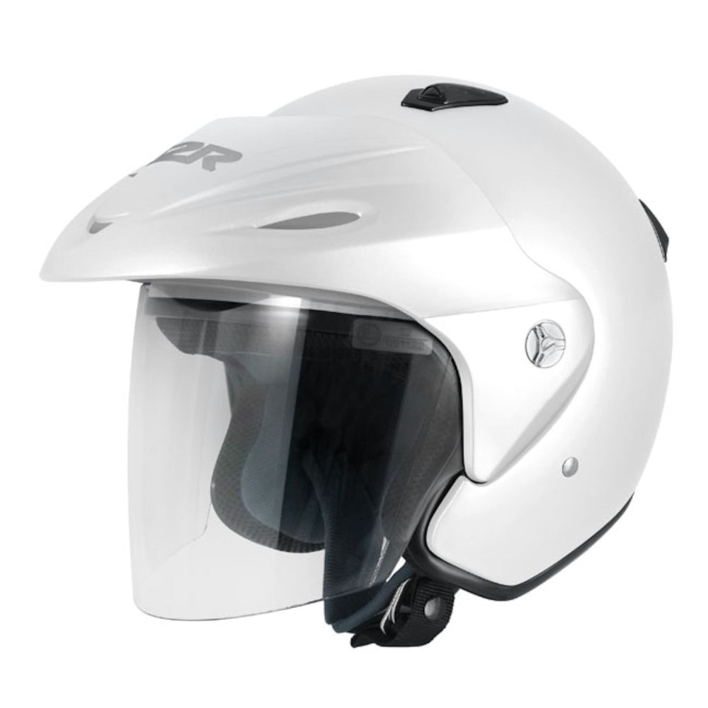 M2R 290 Lightweight Open Face Helmet Clear Visor - White - XL #1116318